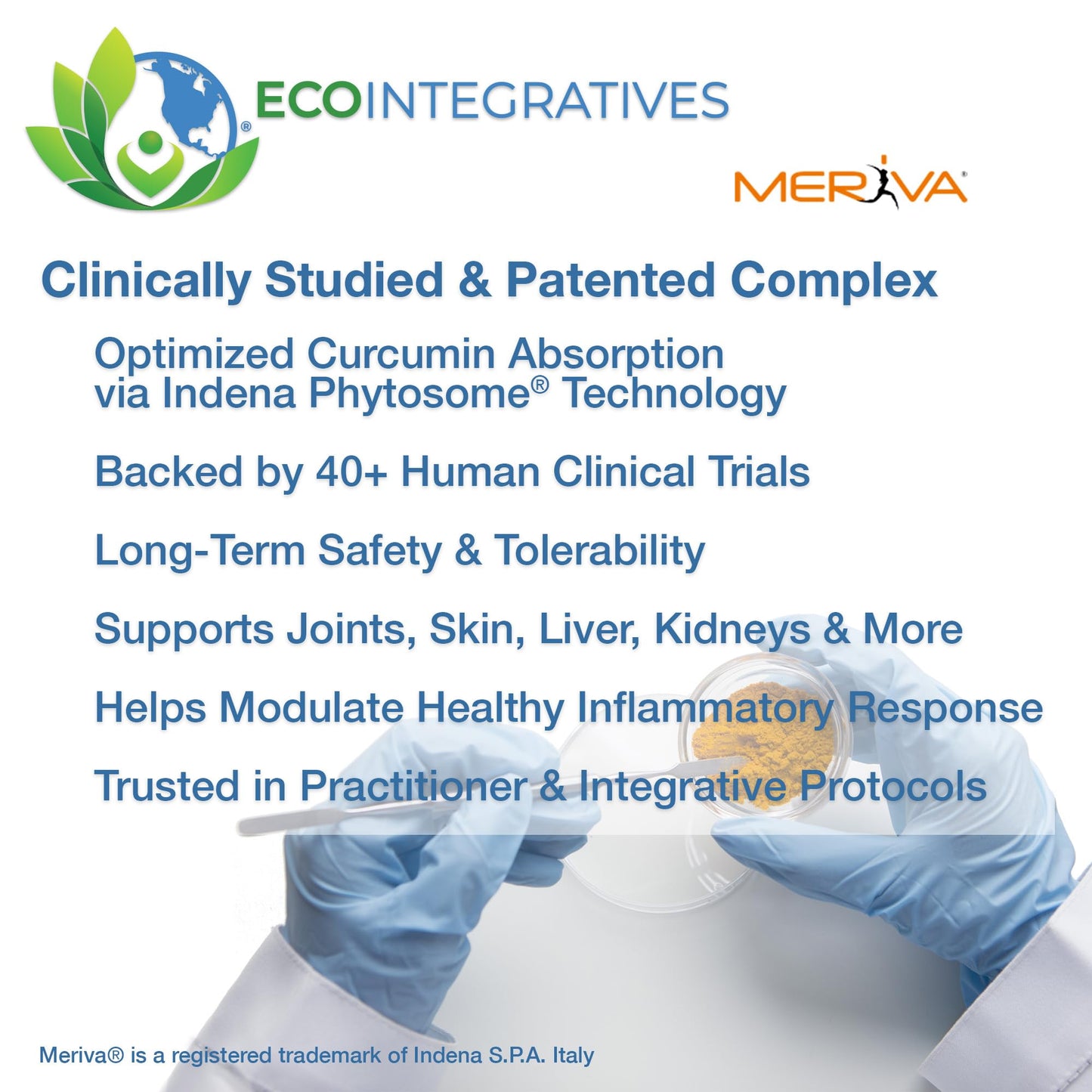 EcoIntegratives Meriva Curcumin Phytosome Complex Serratiopeptidase 500mg Capsules, 60 Count