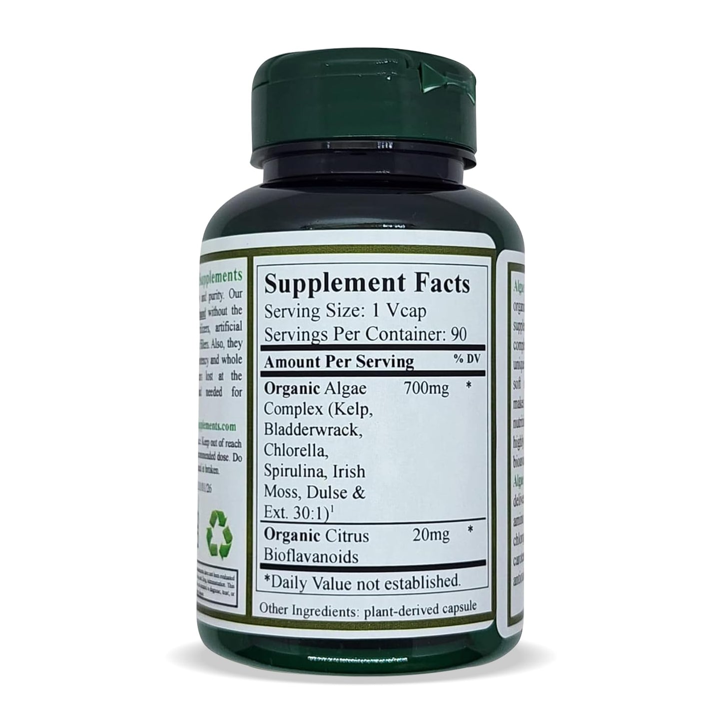 Green Organic Supplements Chlorella Tablets, 90 Tablets