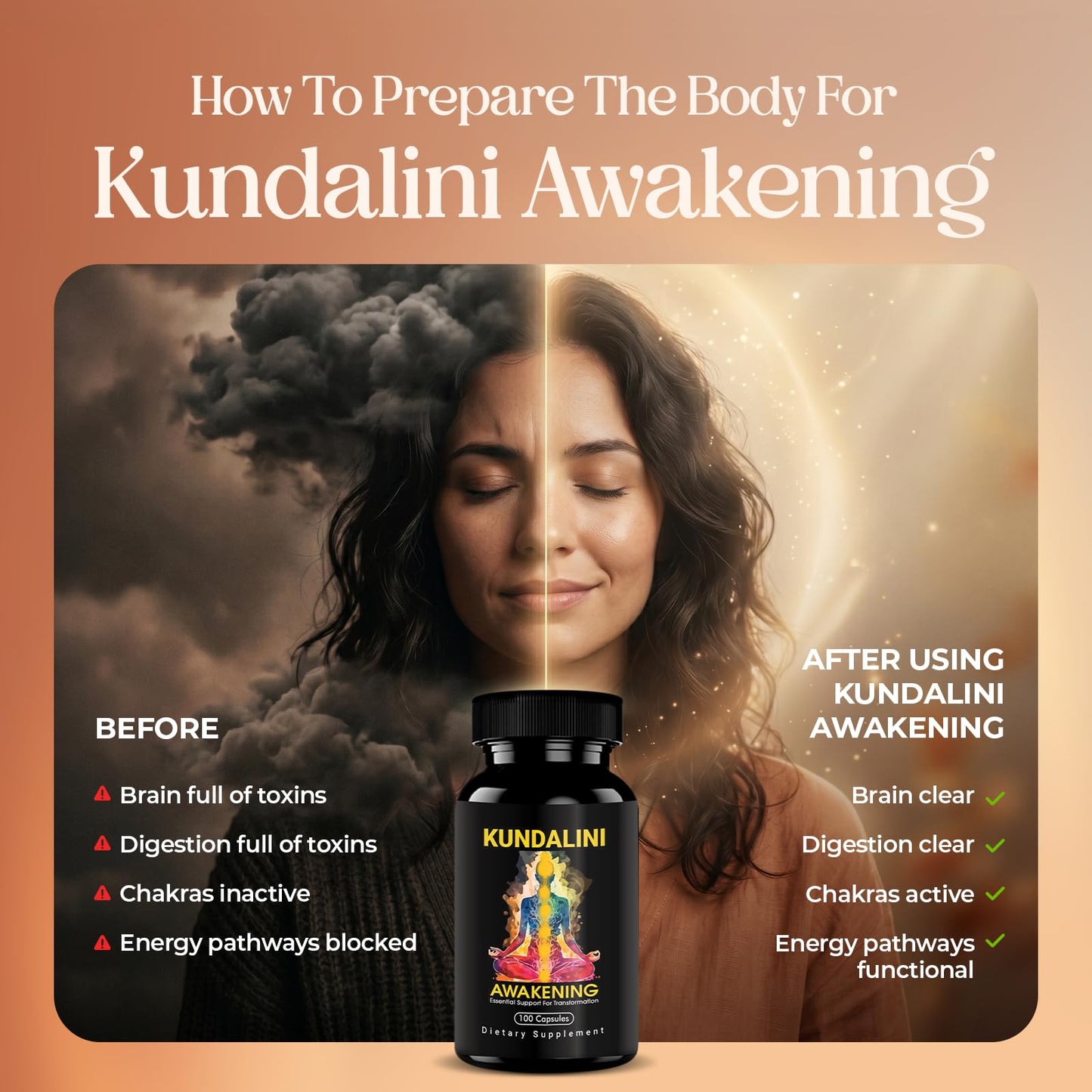 Kailash Herbals Kundalini Awakening Herbal Supplement – Ayurvedic Herbal Blend 100 Capsules