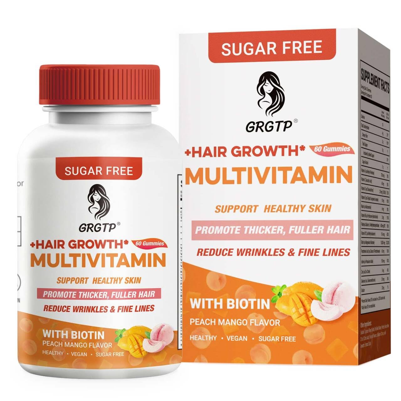 GRGTP Multivitamin Hair Growth Gummies 60 Count