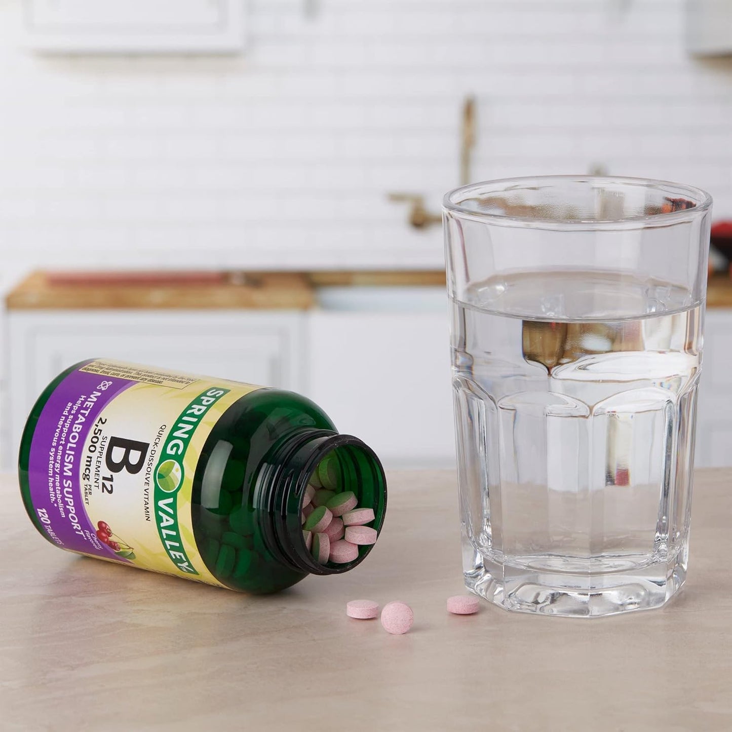 BasketGoods Vitamin B12 2500 mcg Quick-Dissolve Tablets, 120 Tablets