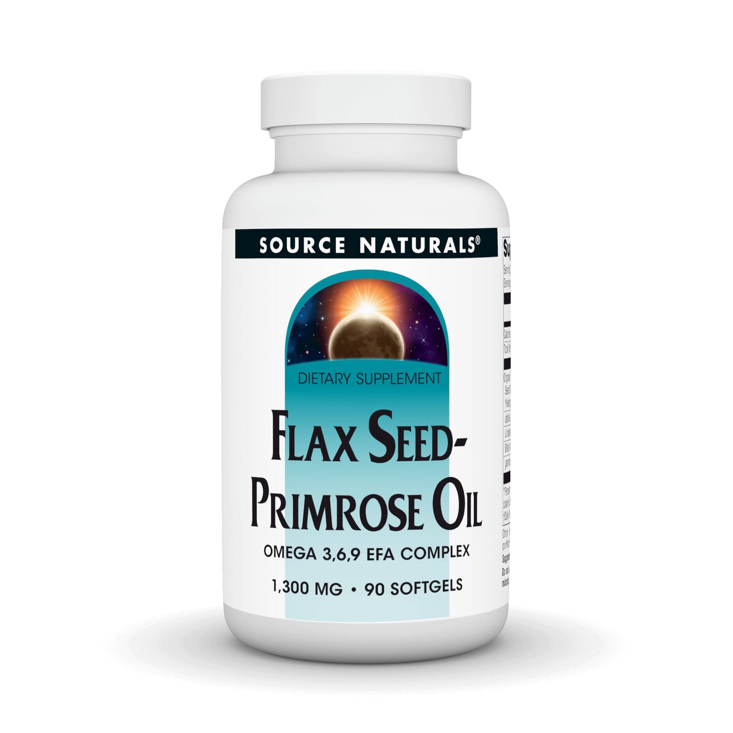Source Naturals Flax Seed-Primrose Oil, Omega 3,6,9 EFA Complex, 1300mg Softgels, 90 Count