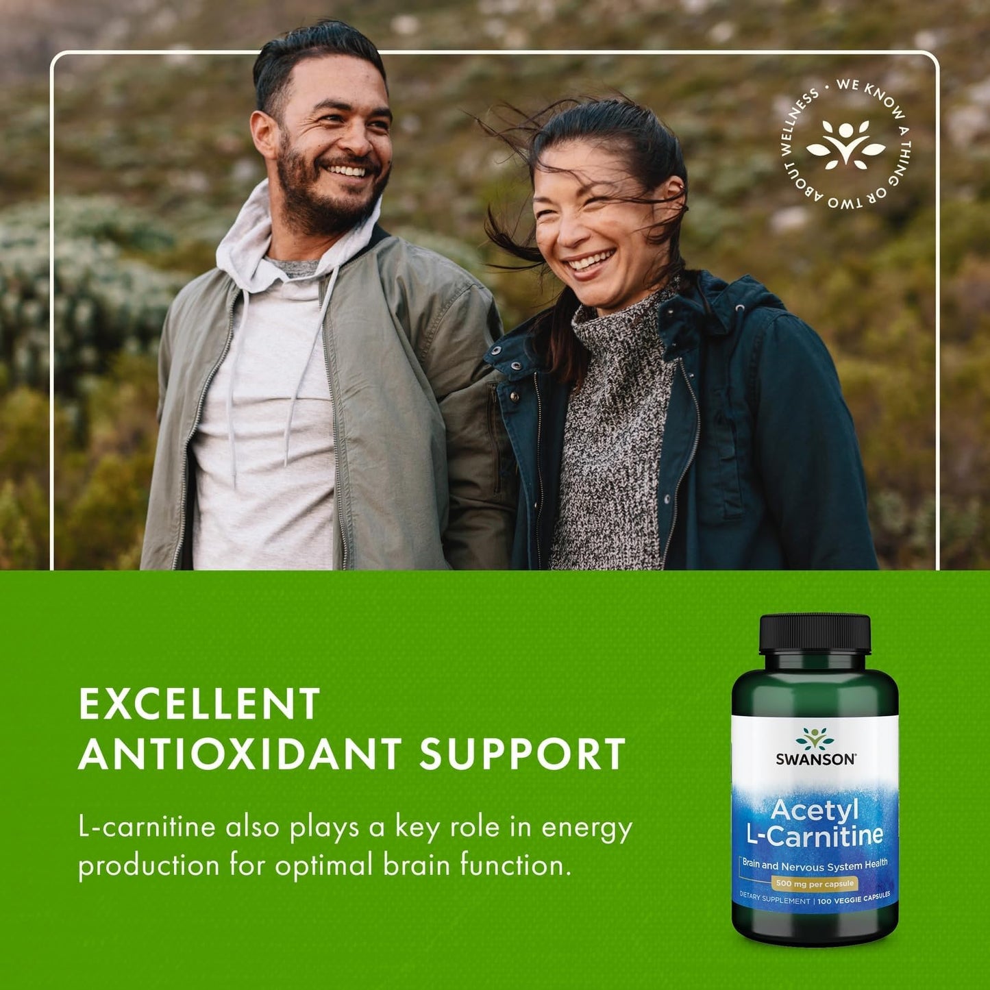 Swanson Acetyl-L-Carnitine Capsules 200 Capsules