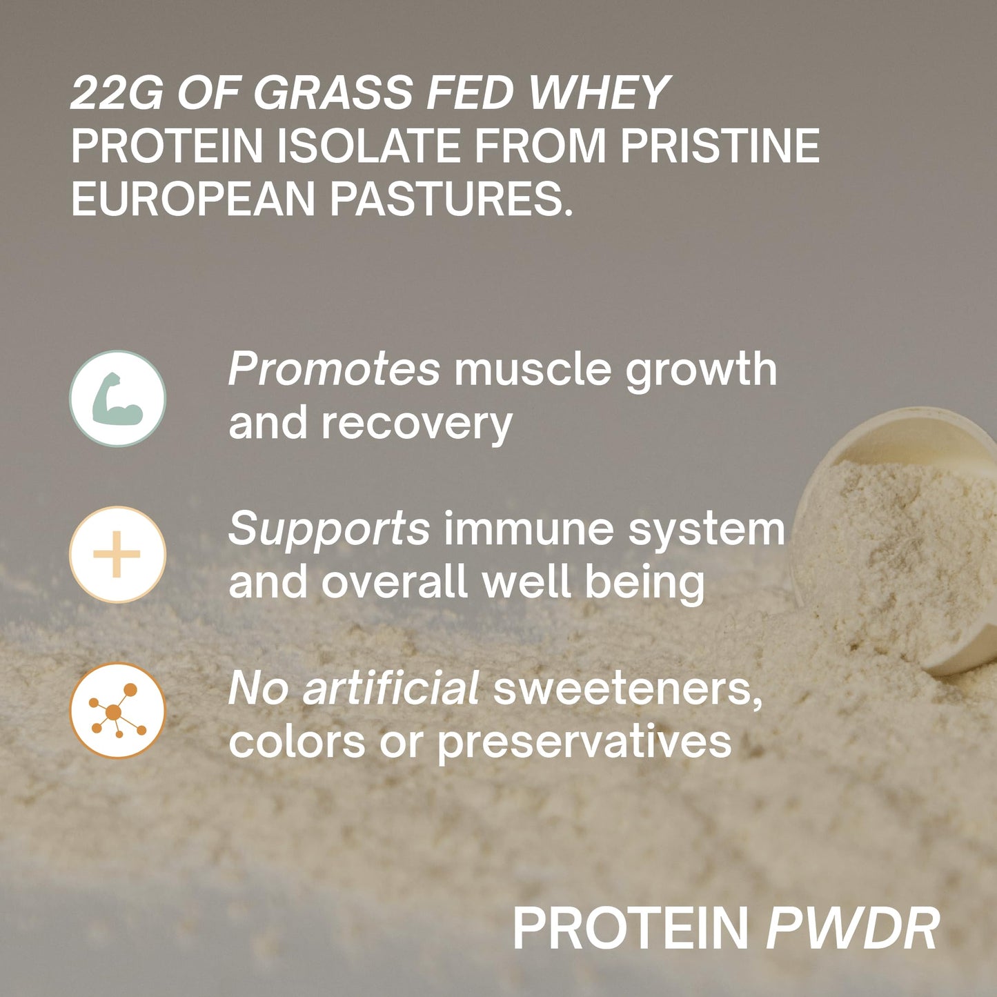 PWDRS Whey Protein Isolate Powder 22g Protein per Serving