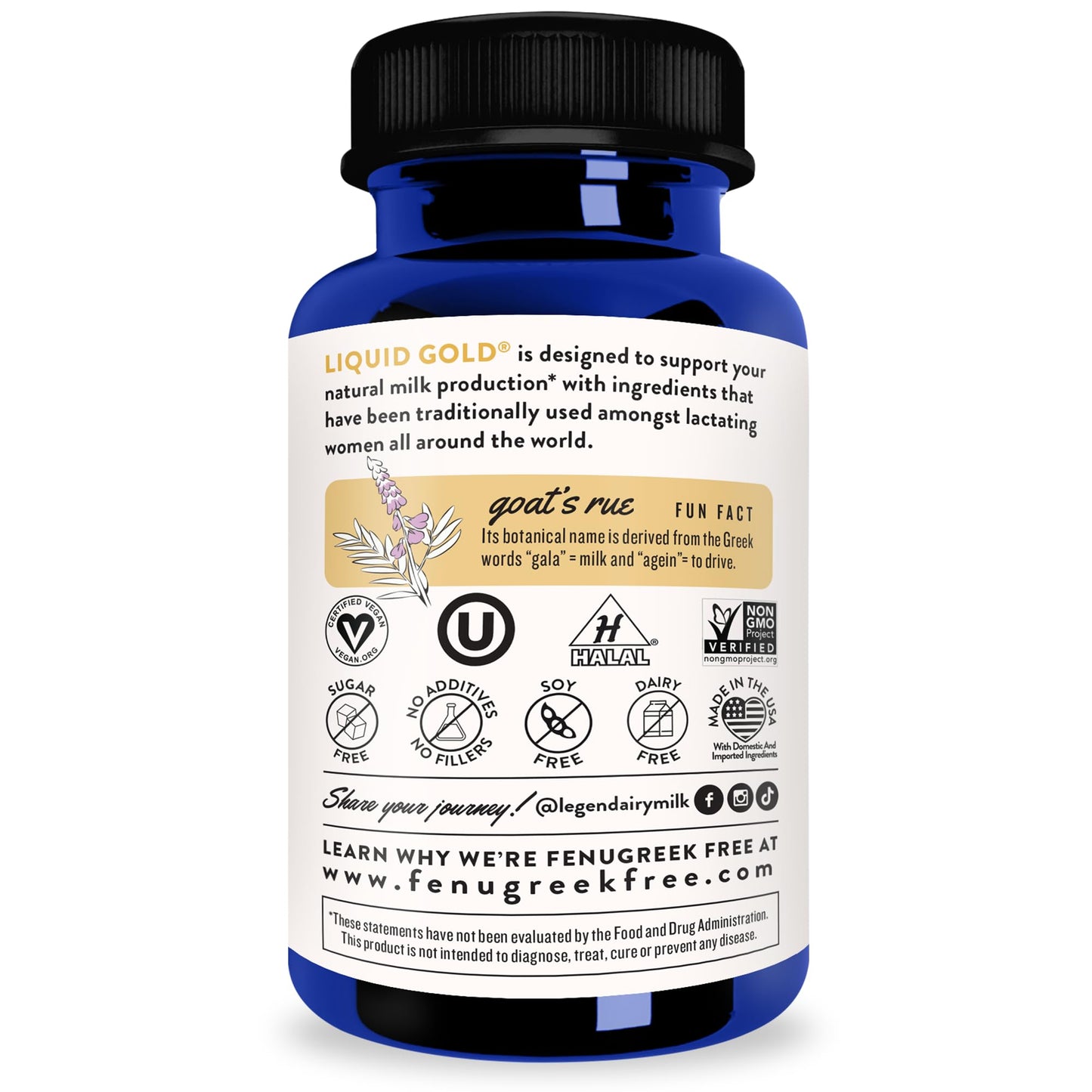 Legendairy Milk Liquid Gold Lactation Support Capsules 60 Count