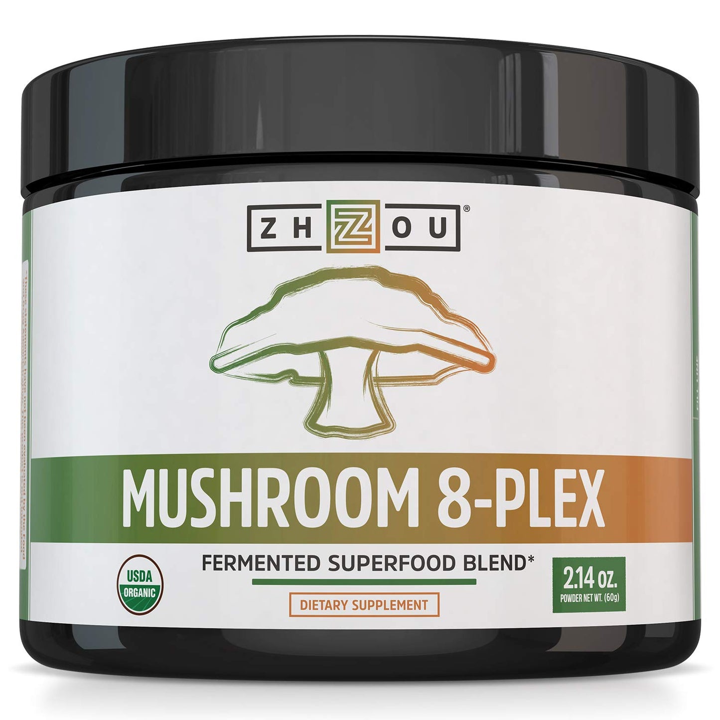 ZHOU Mushroom 8-Plex Mushroom Supplement Powder 2.14 oz