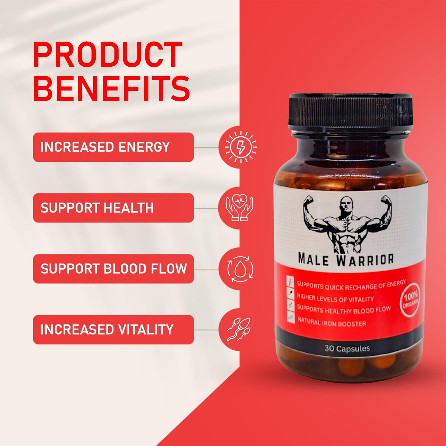 26 Herb Maya Male Warrior Capsule 30 Count
