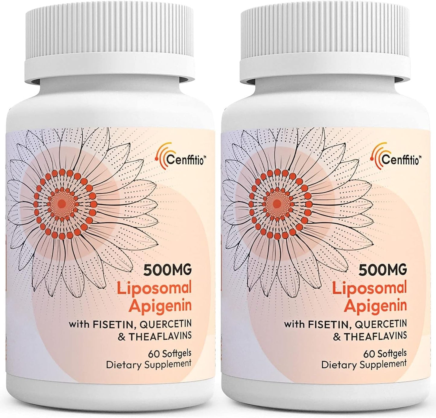 Cenffitio Liposomal Apigenin 500mg Softgels, 120 Count