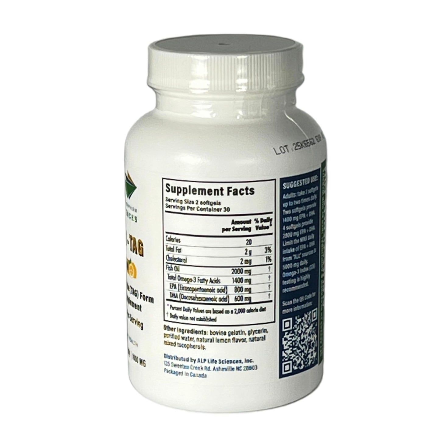 ALP High-3 TAG Omega-3 Fish Oil Softgels 60-Count