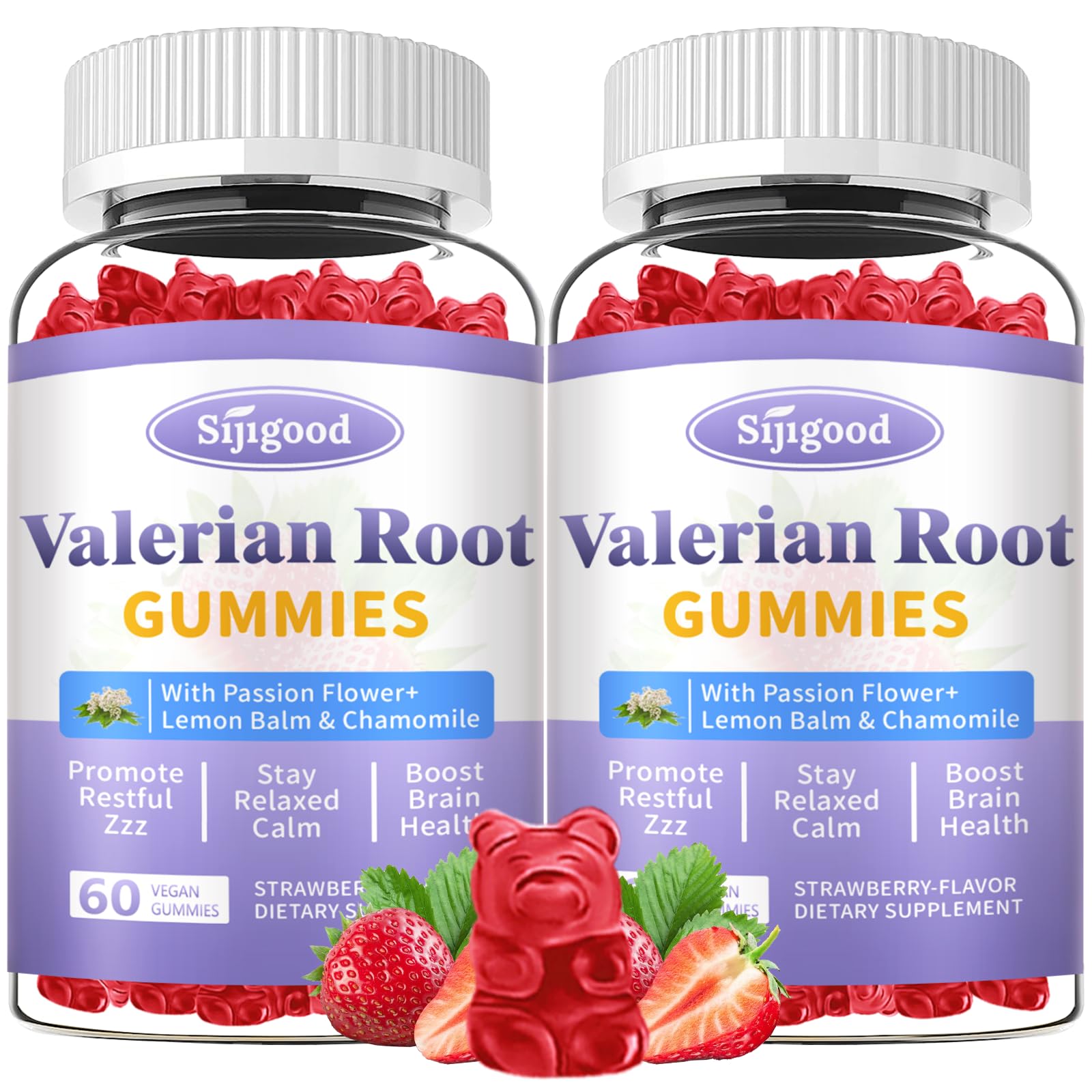 Sijigood Valerian Root Gummies, 60 Count