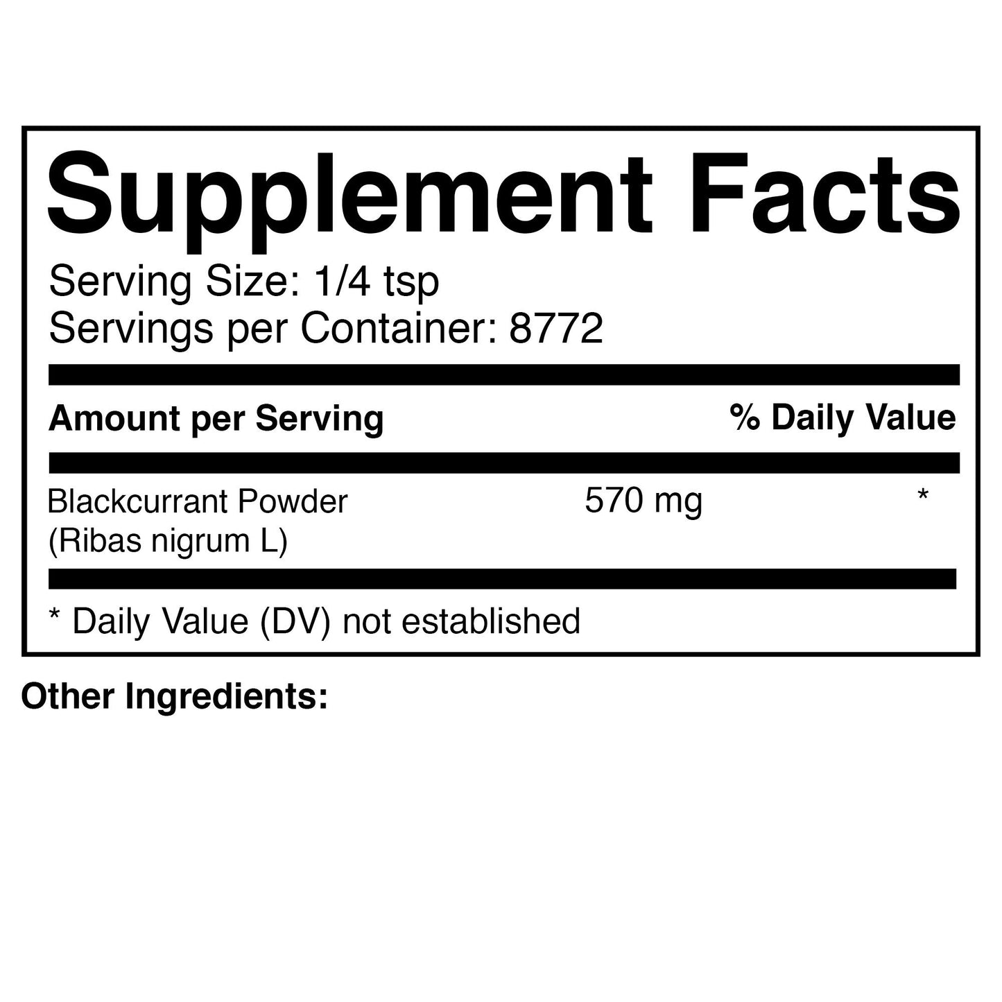 Prescribed For Life Black Currant Fruit Powder Powder, 176.37 Ounces