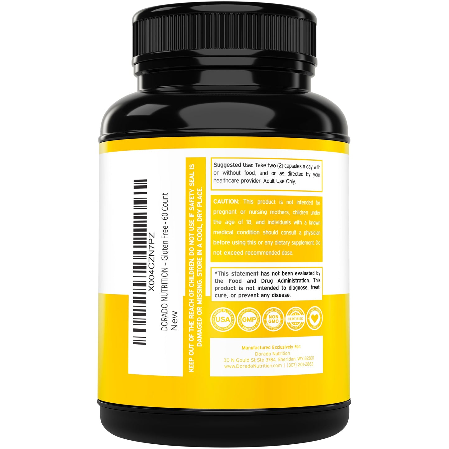 DORADO NUTRITION Candida Cleanse Detox Capsules 60 Count