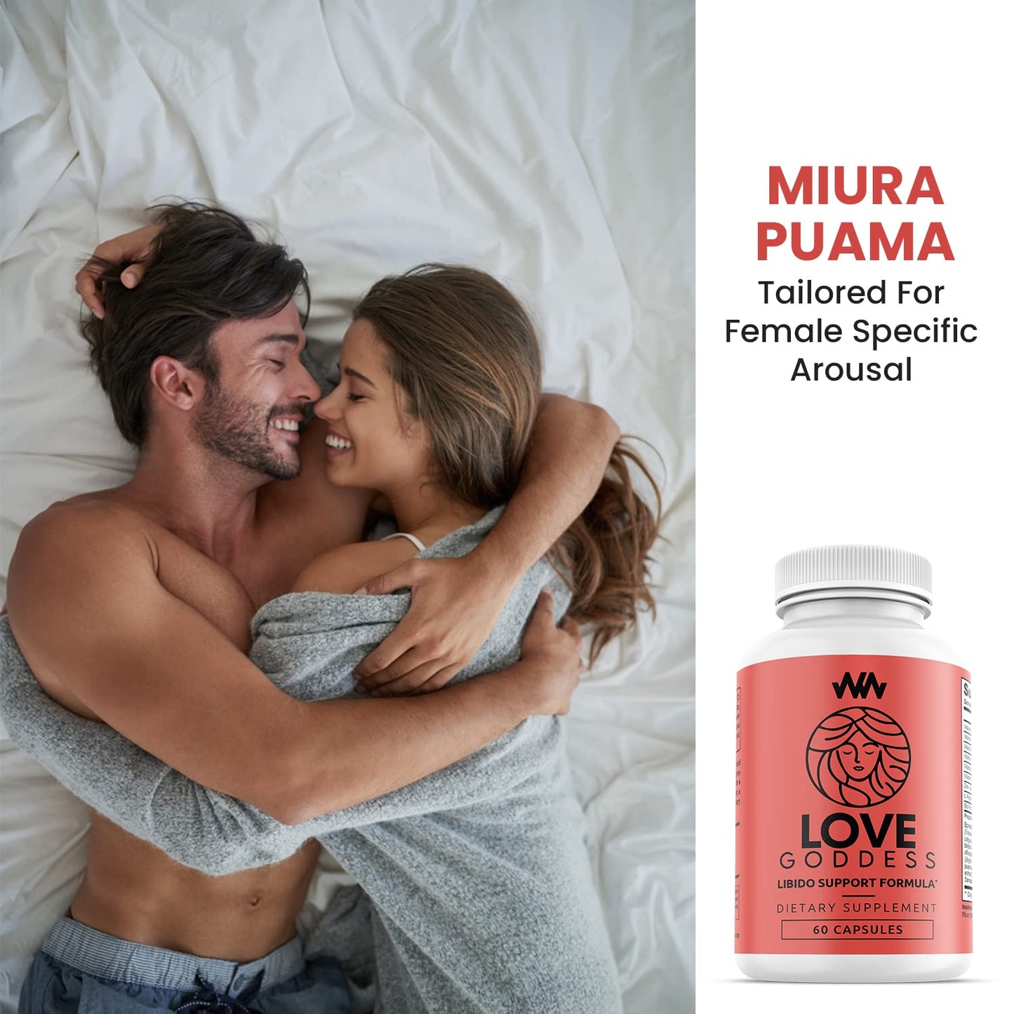 Warped Wellness Love Goddess Miura Puama for Female Specific Arousal Capsules 60 Count