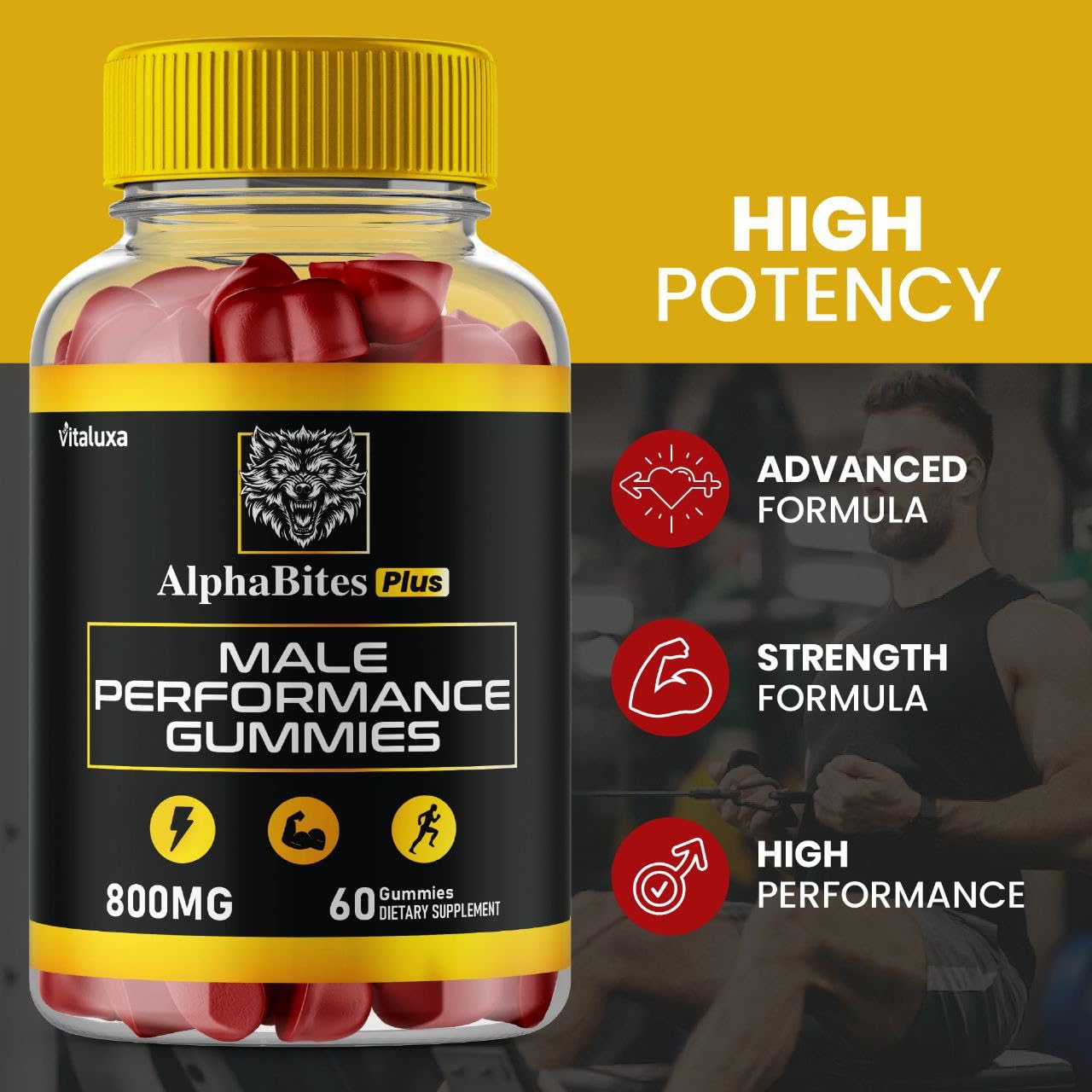 Vitaluxa Alpha Bites Gummies 180 Count