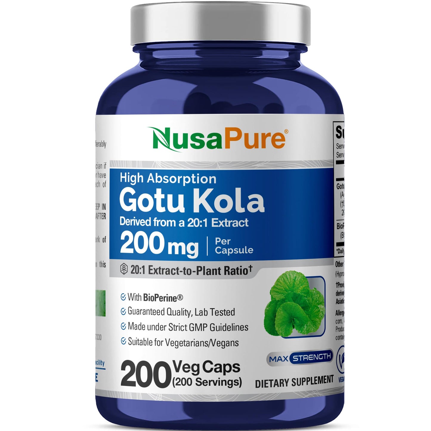 NusaPure Gotu Kola Capsules 200