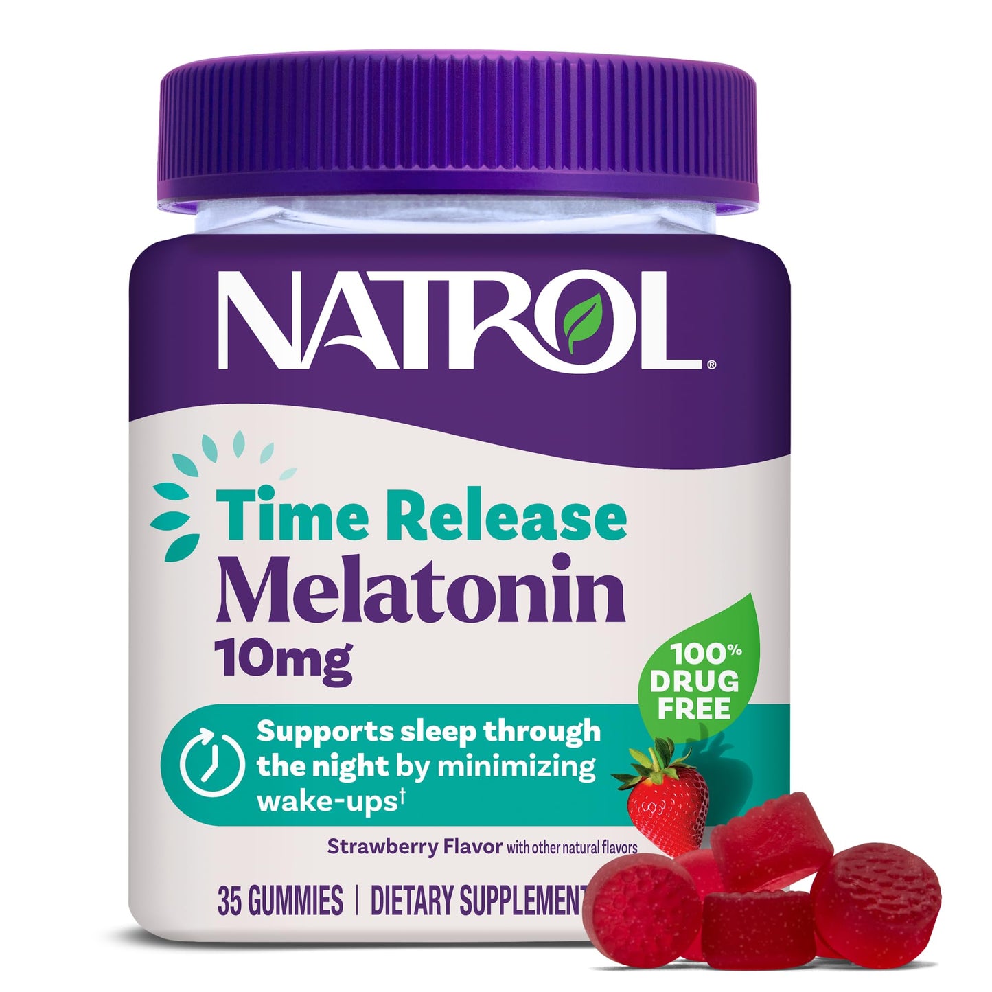 Natrol Melatonin Gummies 10 mg Time Release, 35 Count