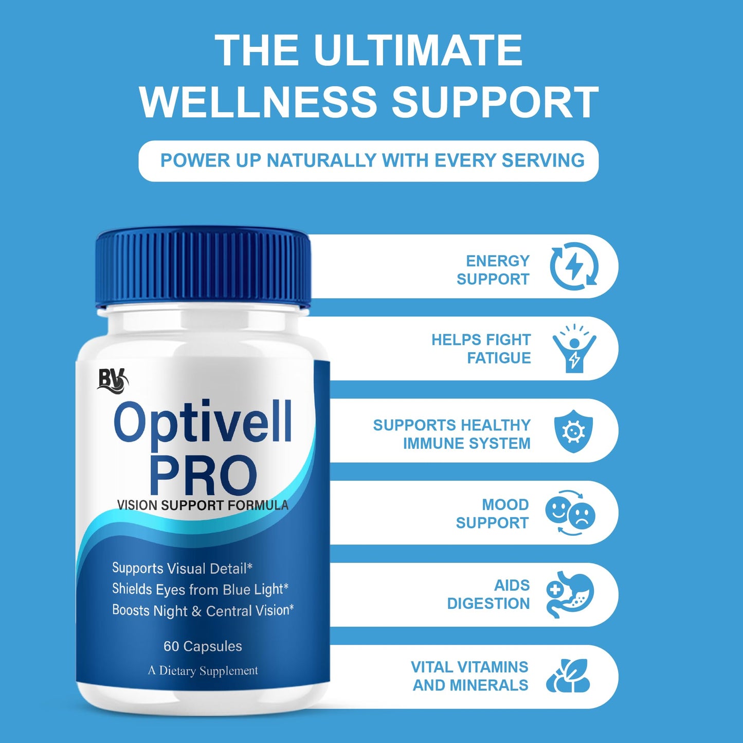 BLUE VIBE Optivell Pro Eye Health Support Supplement Capsule 180 Capsules
