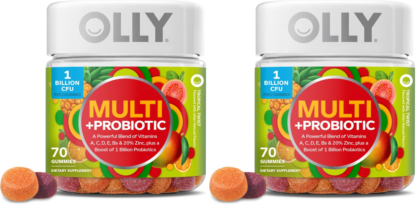 OLLY Multi + Probiotic Adult Multivitamin Gummy Chewable 140 Count