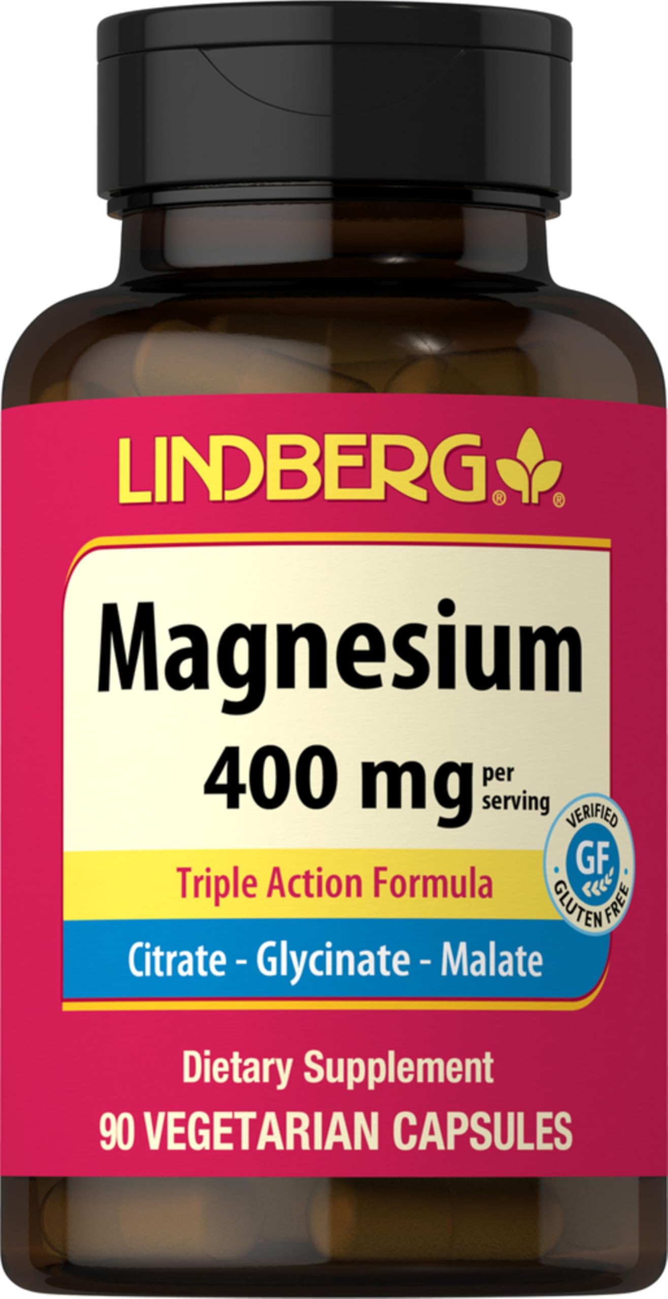 Lindberg Triple Magnesium Complex 400 mg Capsule, 90 Count