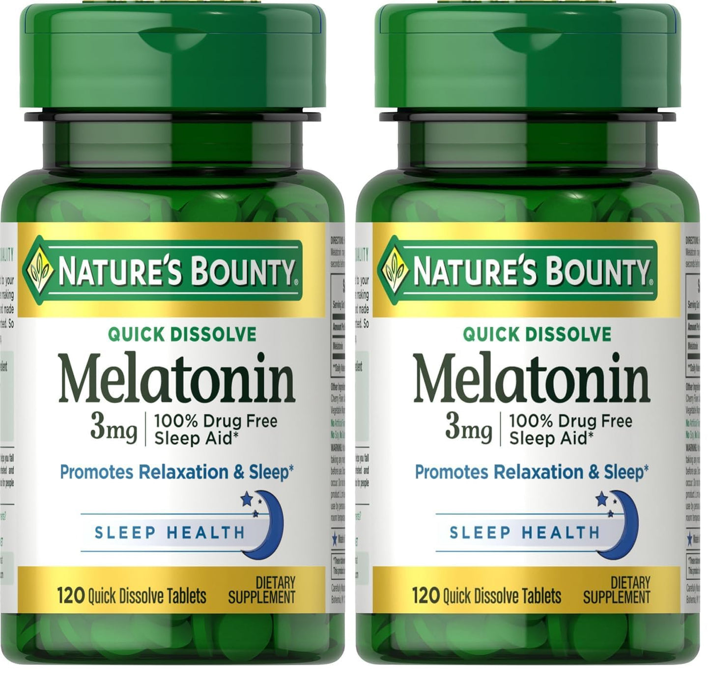 Nature's Bounty Melatonin 3 mg Quick Dissolve Tablets, 240 Count