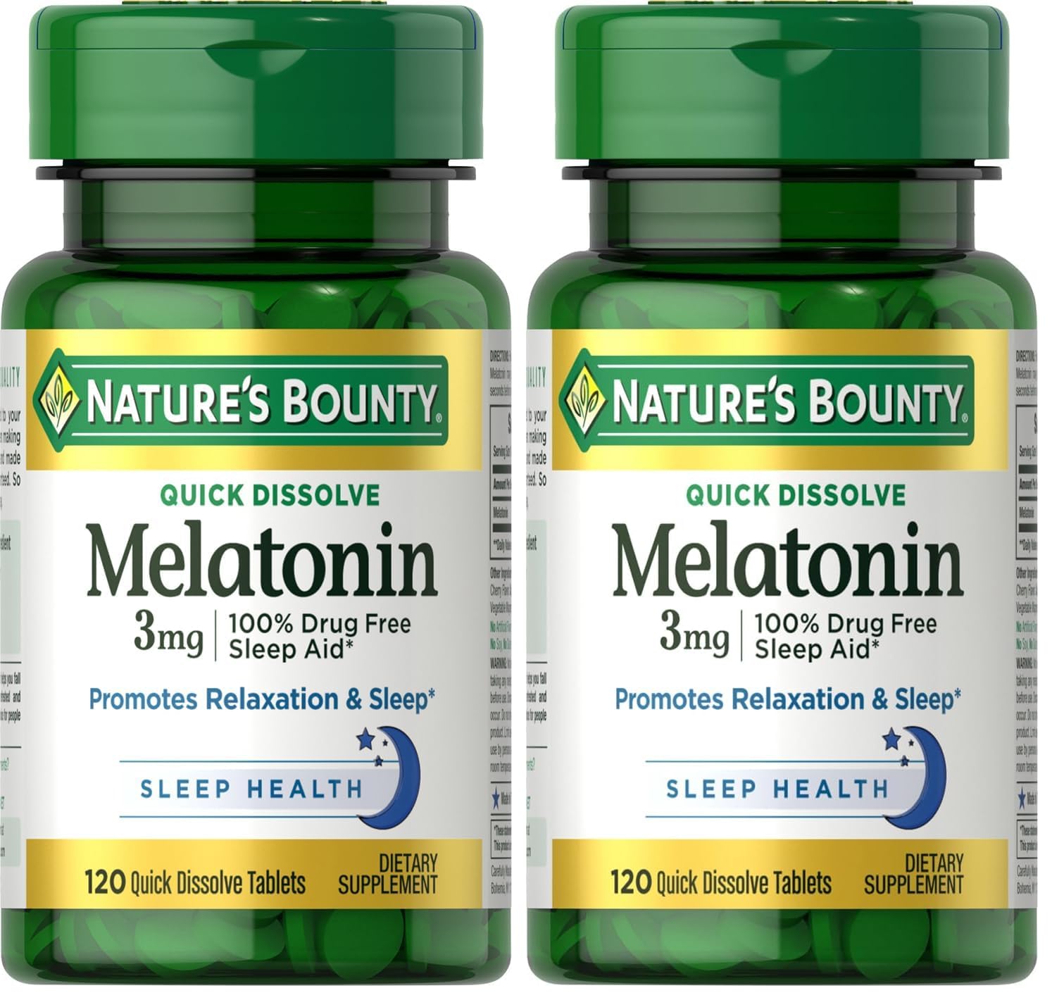 Nature's Bounty Melatonin 3 mg Quick Dissolve Tablets, 240 Count