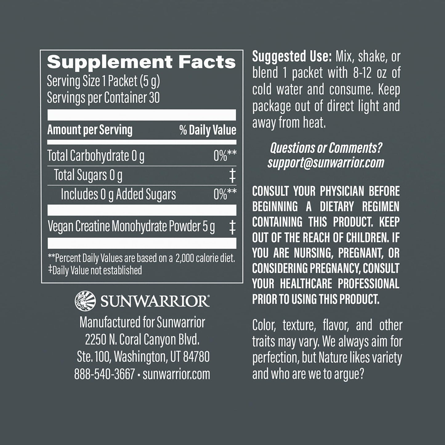 Sunwarrior Creatine Monohydrate Powder 5.3