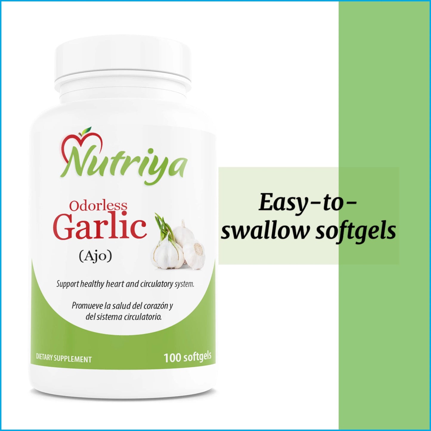 Nutriya Odorless Garlic (AJO) Softgels 100