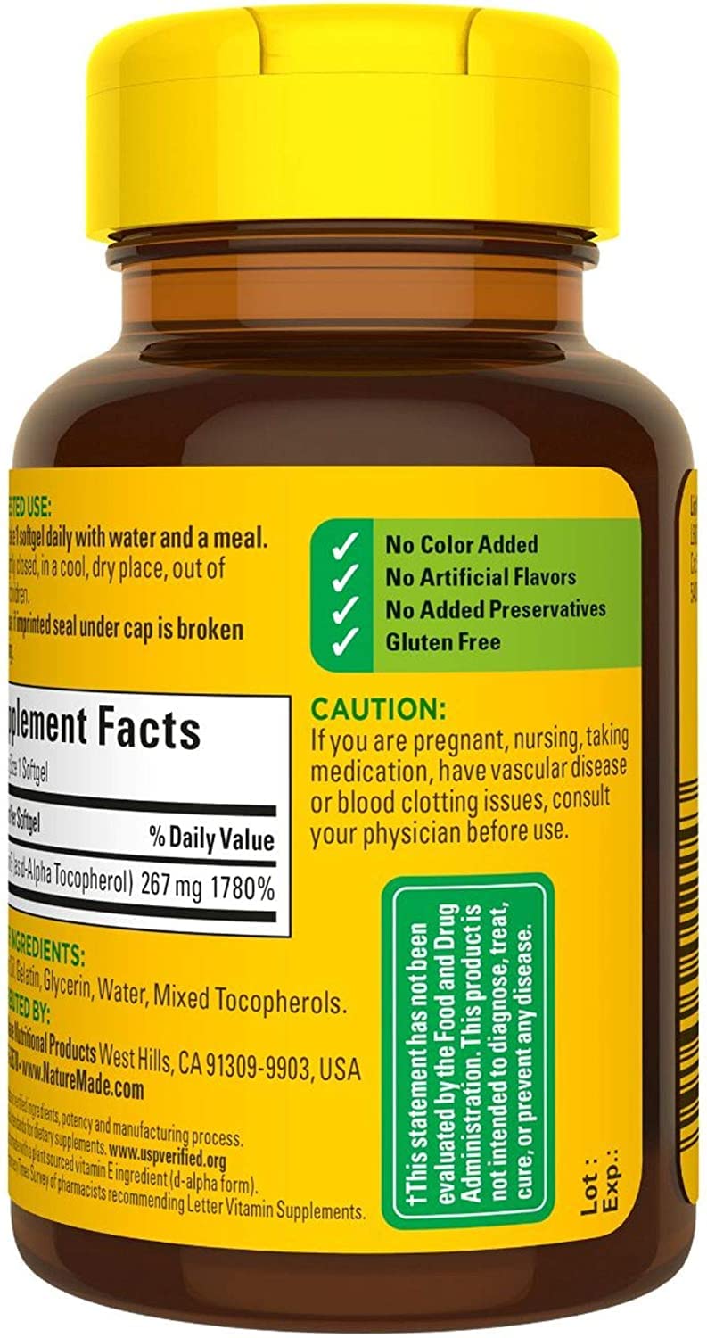 Nature Made Vitamin E 400 IU Softgels 200