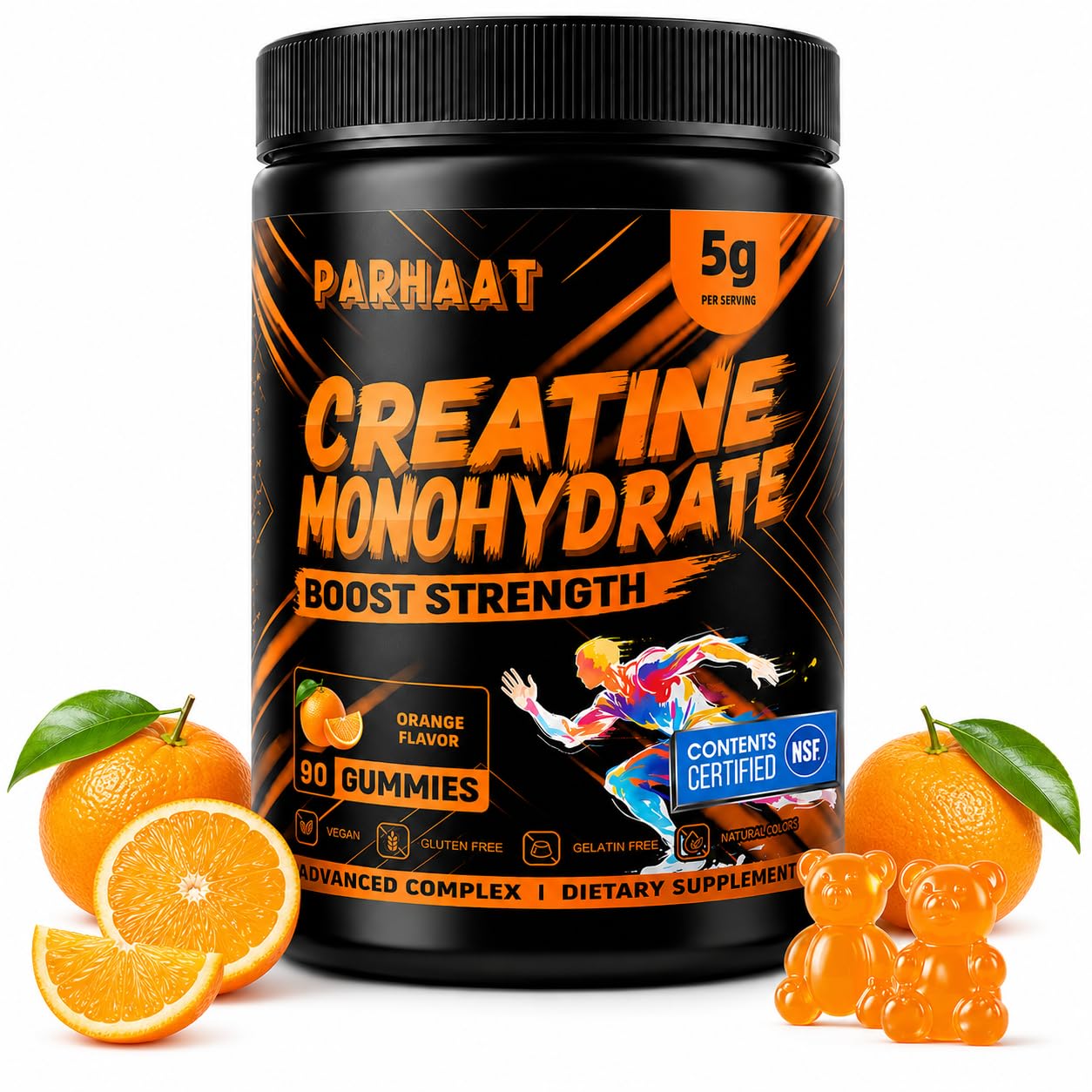 Parhaat Creatine Monohydrate Gummies 90 Count