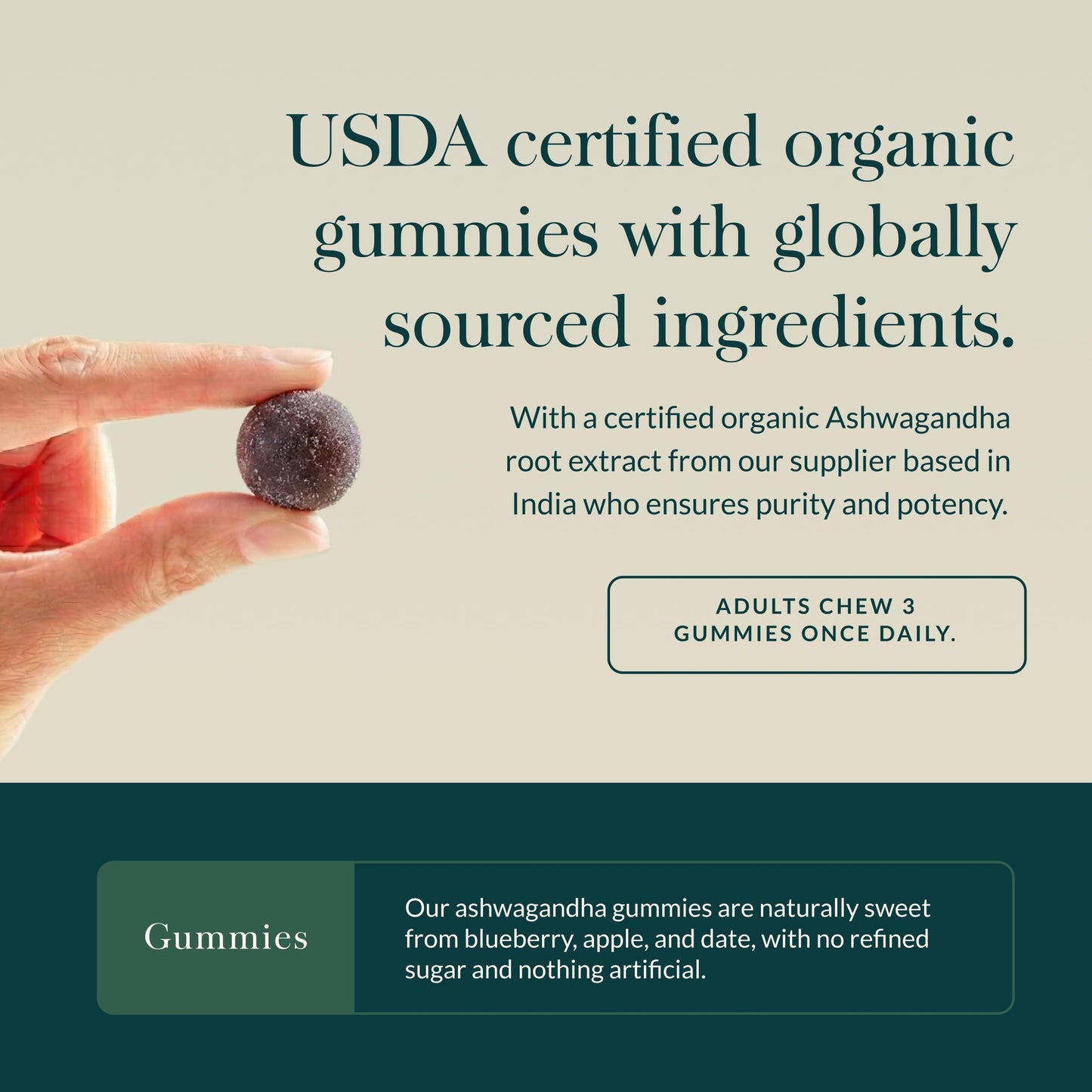 Gaia Herbs Organic Ashwagandha Gummies 120 Count