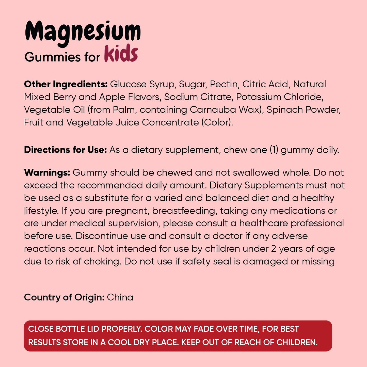 maxmedix Kids Magnesium Citrate Gummies 90 Count