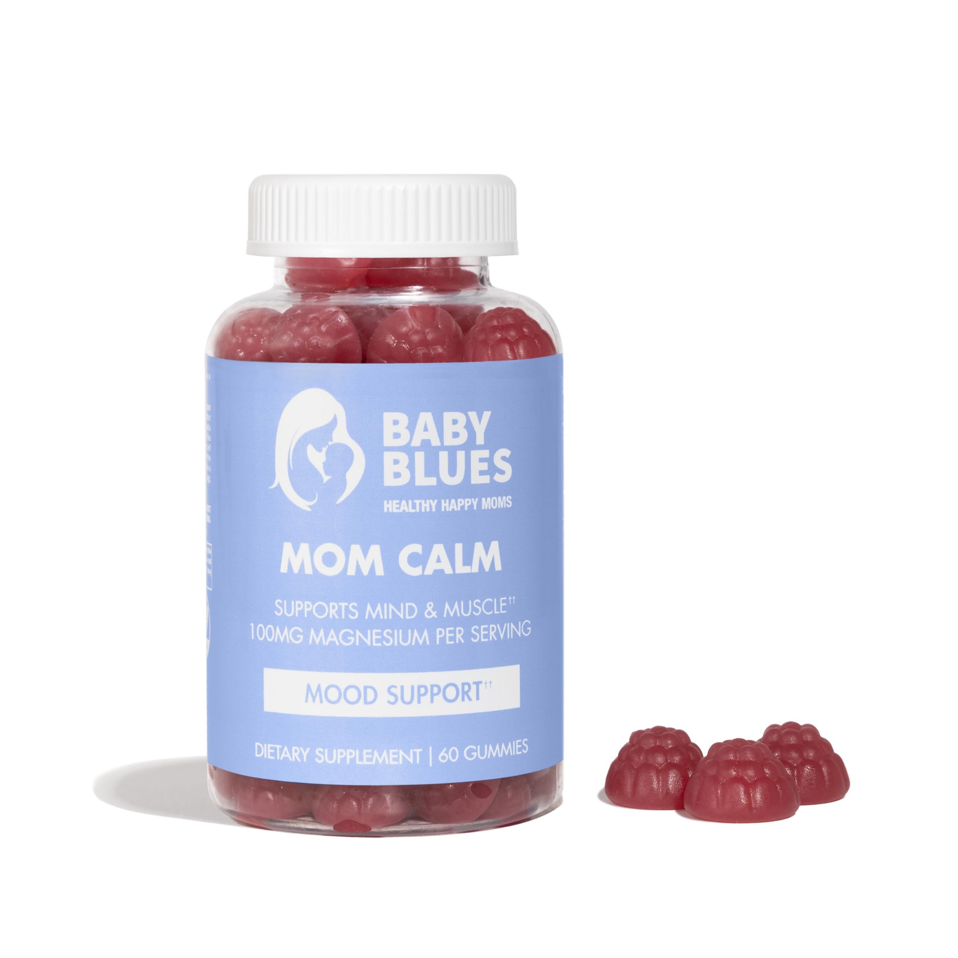Baby Blues Mom Calm Magnesium Gummies, 60 Count