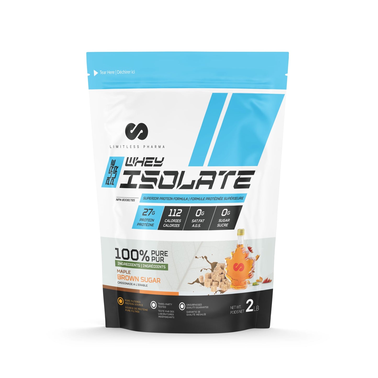 Limitless Pharma Pure Whey Isolate Protein Powder, 32 oz
