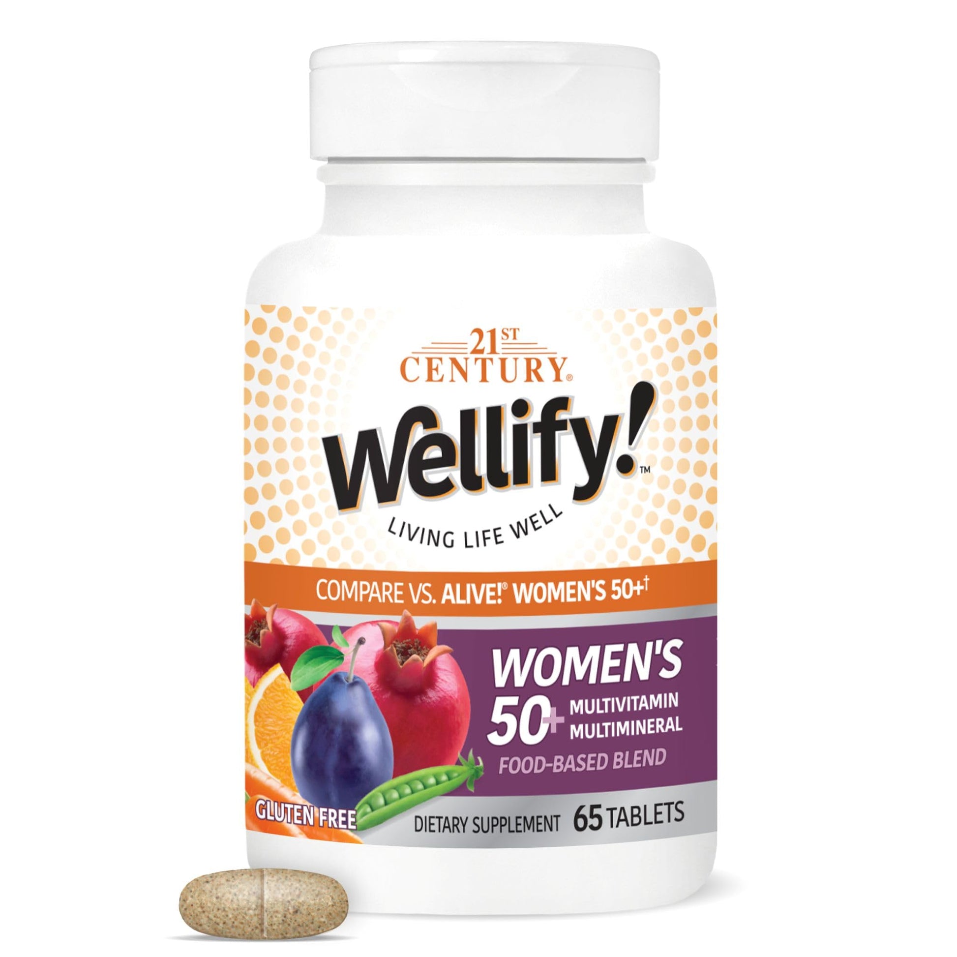 21st Century Wellify Women's 50+ Multivitamins with Minerals Tablet, 65 Count