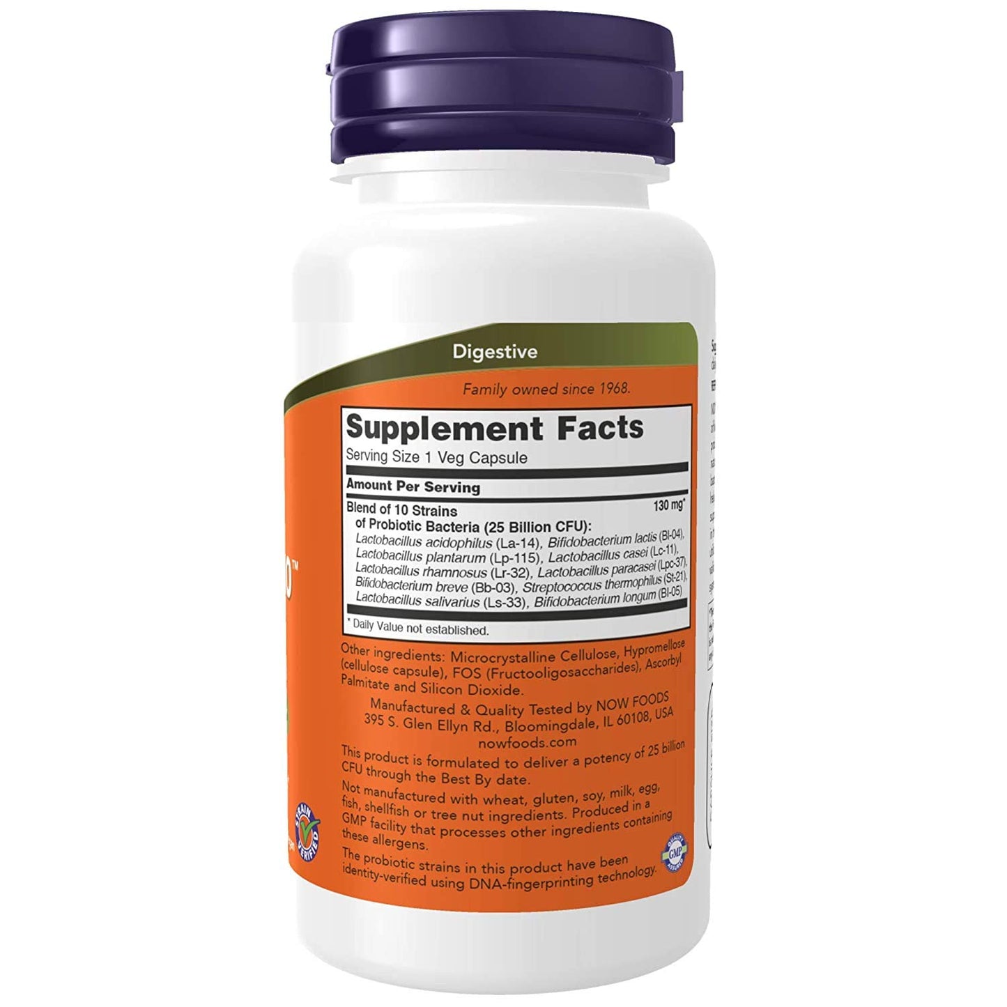NOW Foods Probiotic-10 25 Billion Capsules Pack of 3