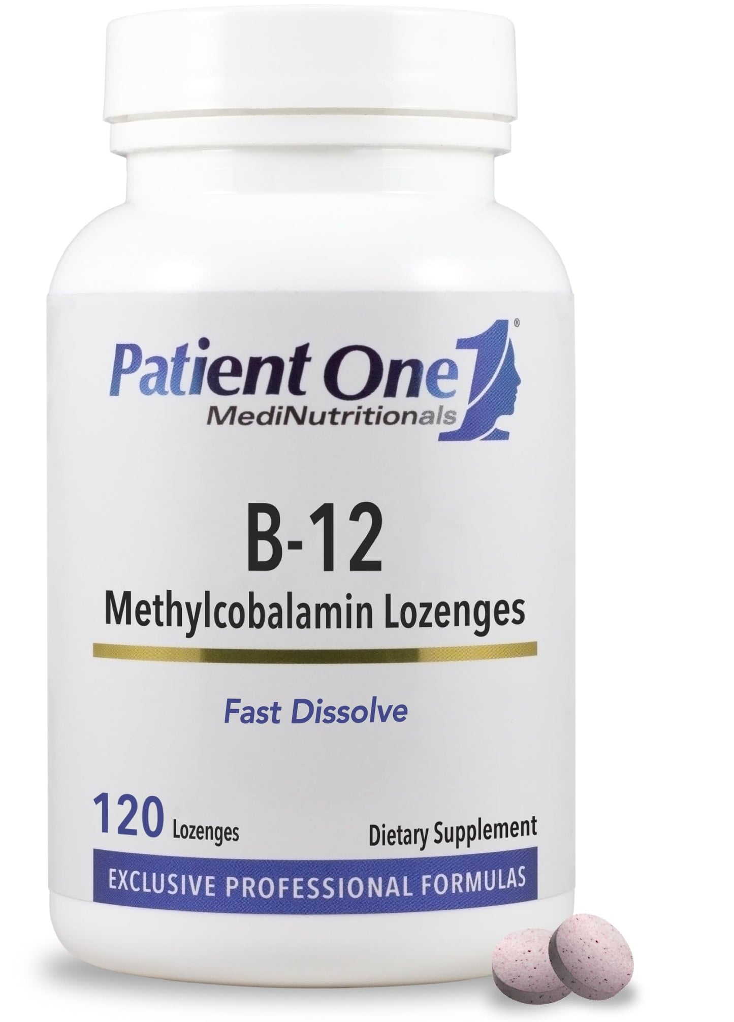 Patient One Vitamin B12 2000mcg Methylcobalamin Tablet, 120 Count