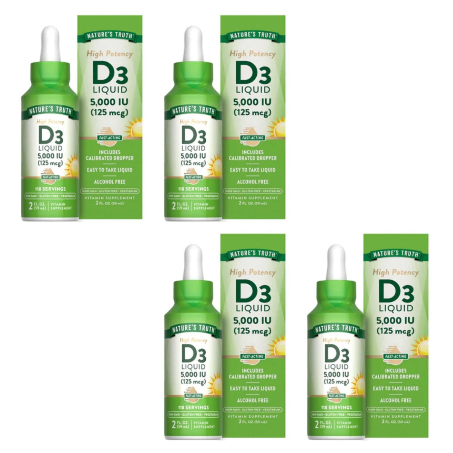Nature's Truth Vitamin D3 5000 IU Capsule, 8 Capsules