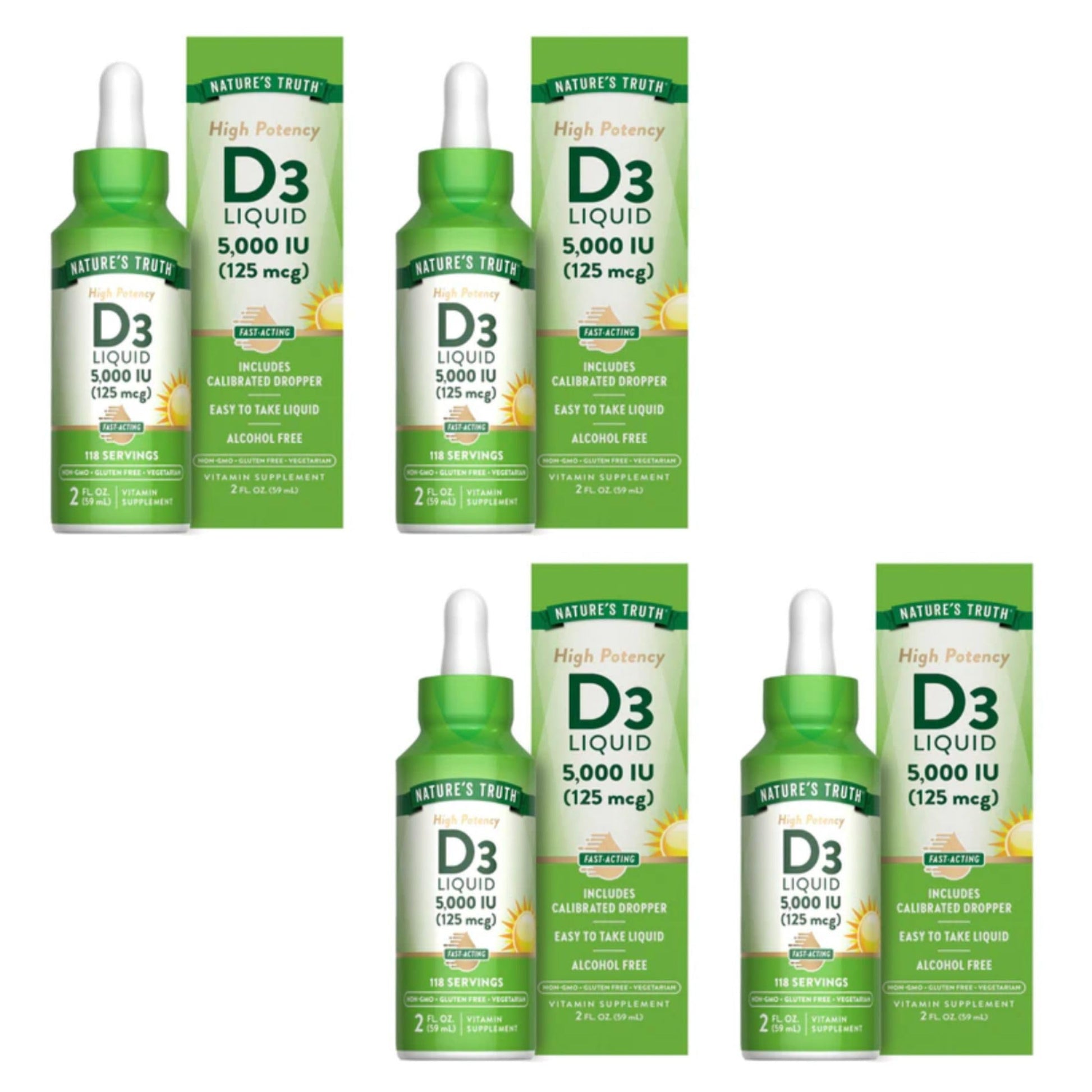 Nature's Truth Vitamin D3 5000 IU Capsule, 8 Capsules