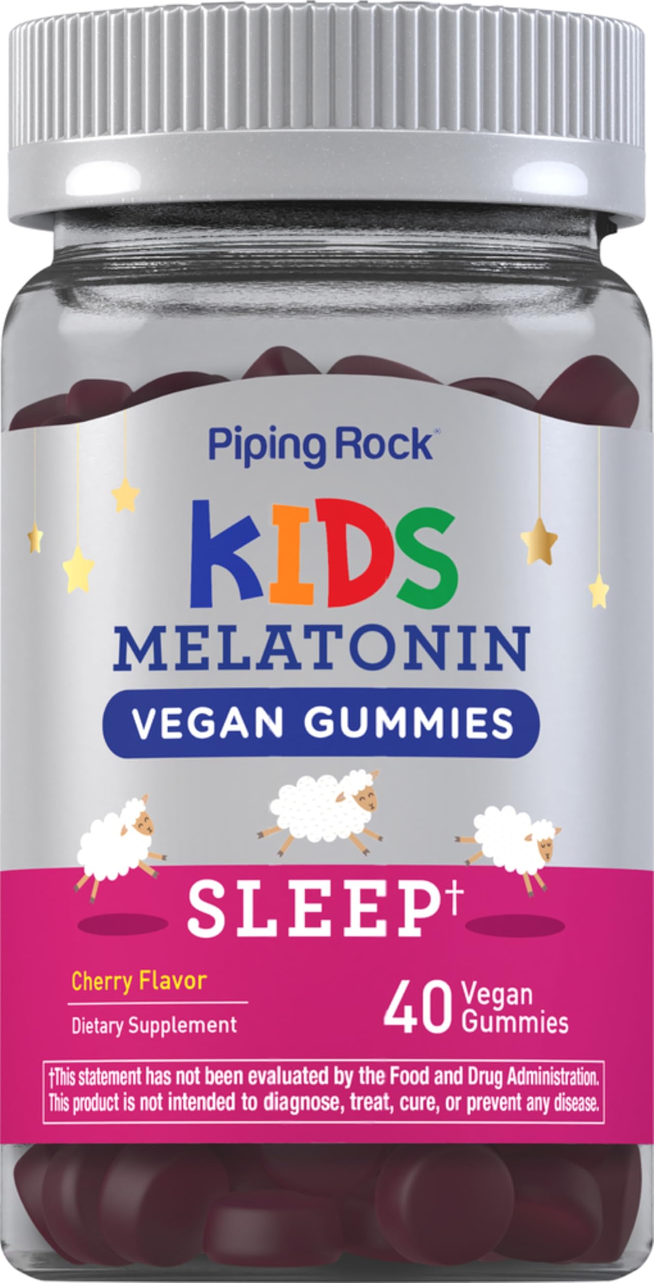 Piping Rock Kids Melatonin Gummy 1mg 40 Gummies