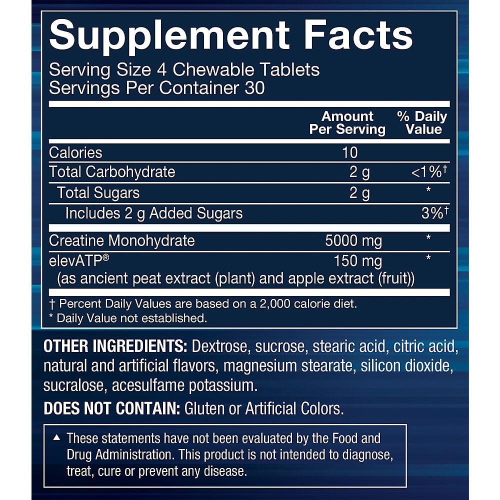 BodyTech Creatine Chewable Tablets 120 Count