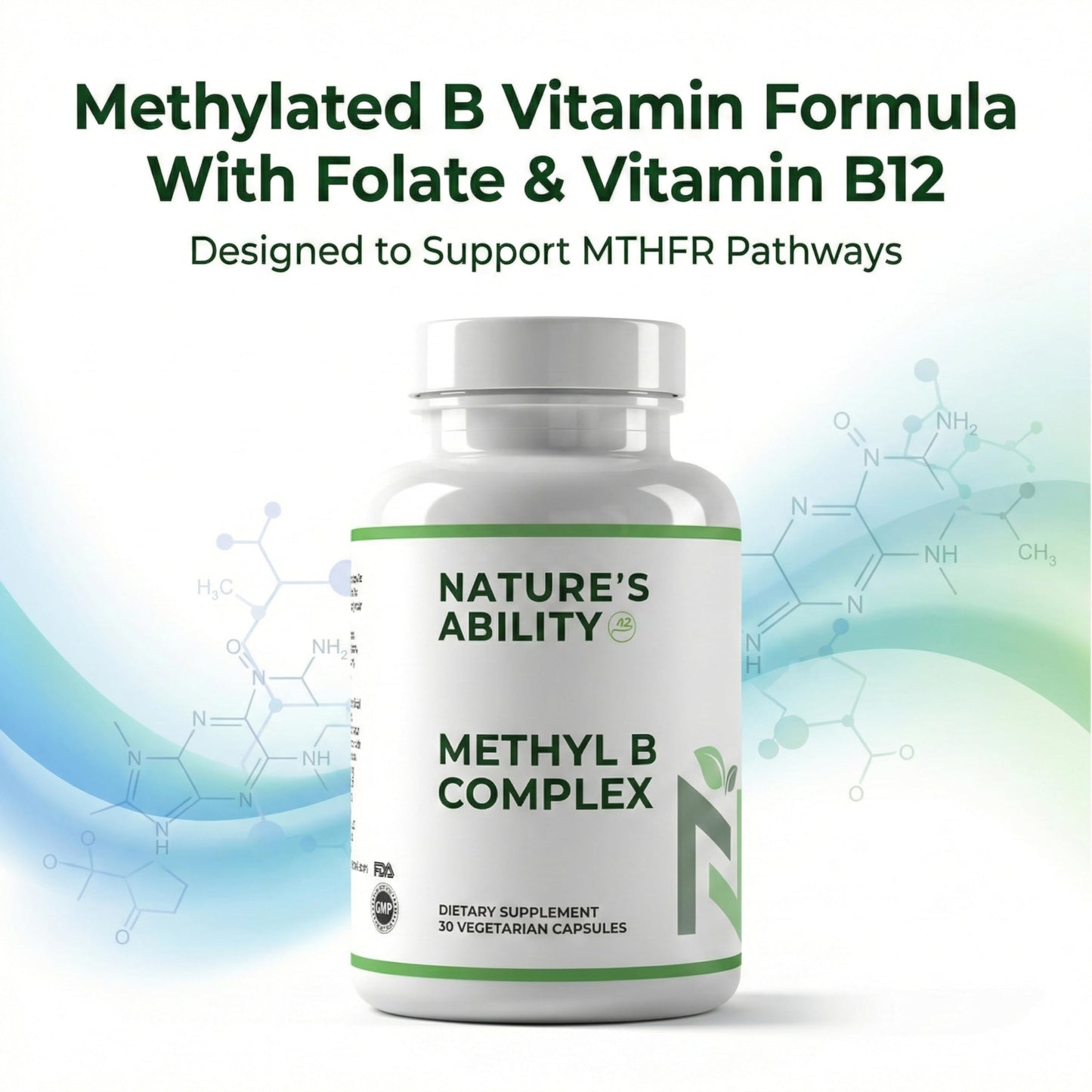 NATURE'S ABILITY Methyl B Complex Capsules, 30 Count