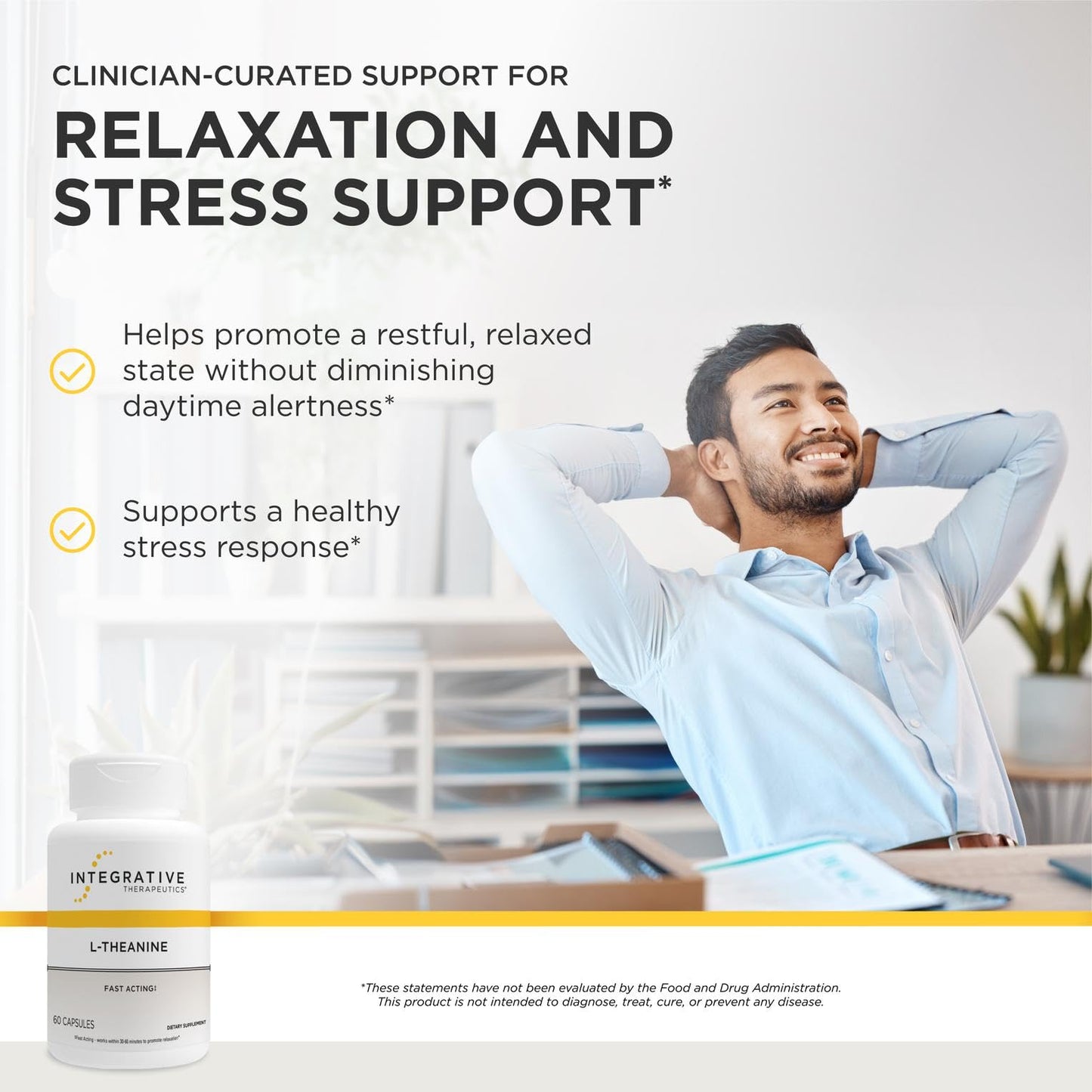 Integrative Therapeutics L-Theanine Capsule 60 Capsules