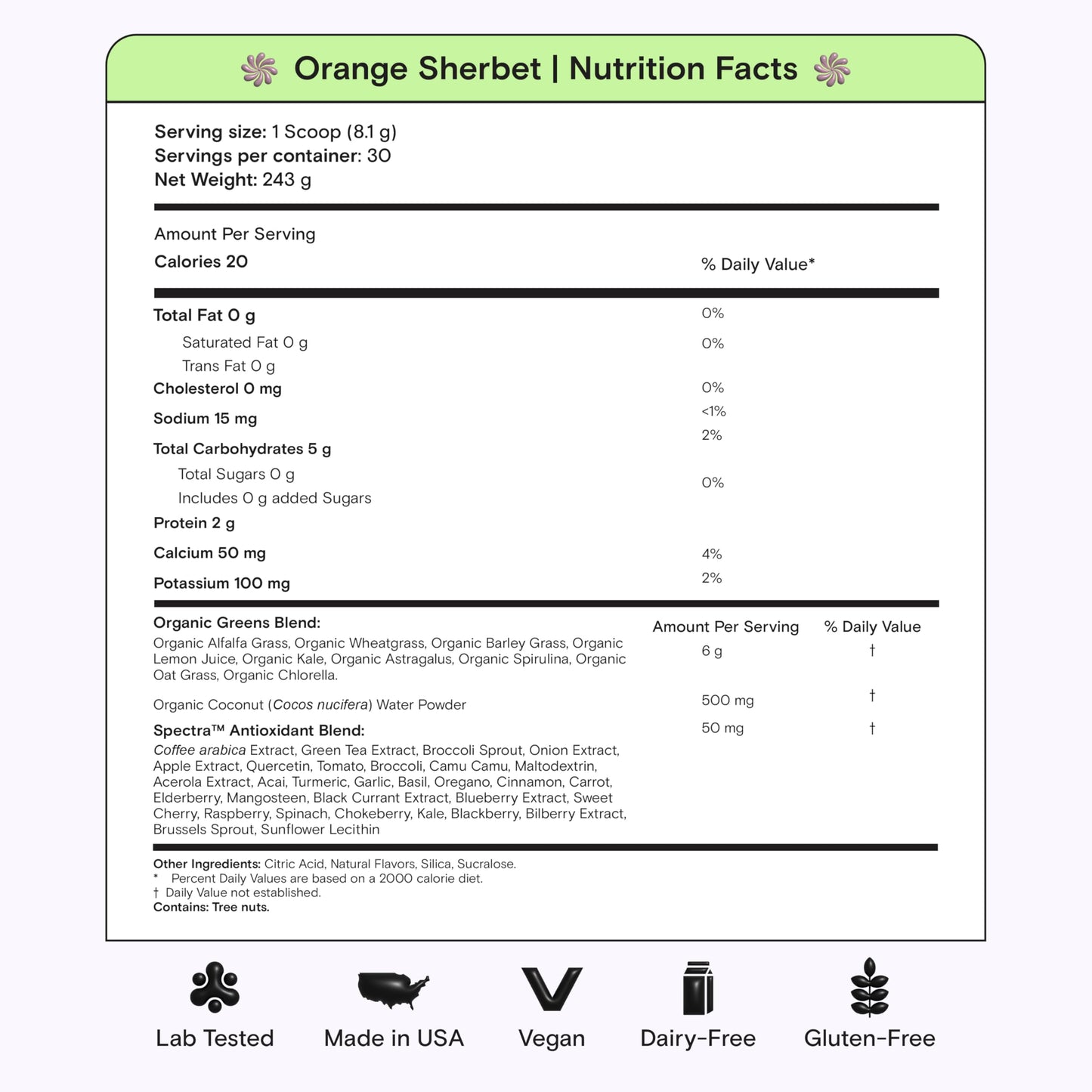 Kiala Nutrition Super Greens Organic Greens Powder with Spirulina & Chlorella, 8.6 oz