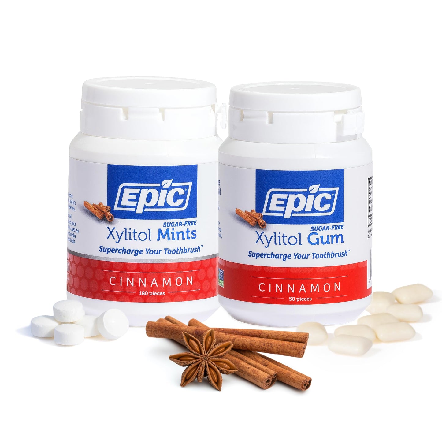 Epic Xylitol Cinnamon Chewing Gum & Mints Bundle, 181 Pieces