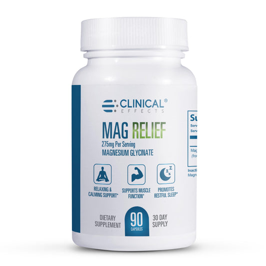 Clinical Effects Mag Relief Magnesium Glycinate Capsules 275mg, 90 Capsules