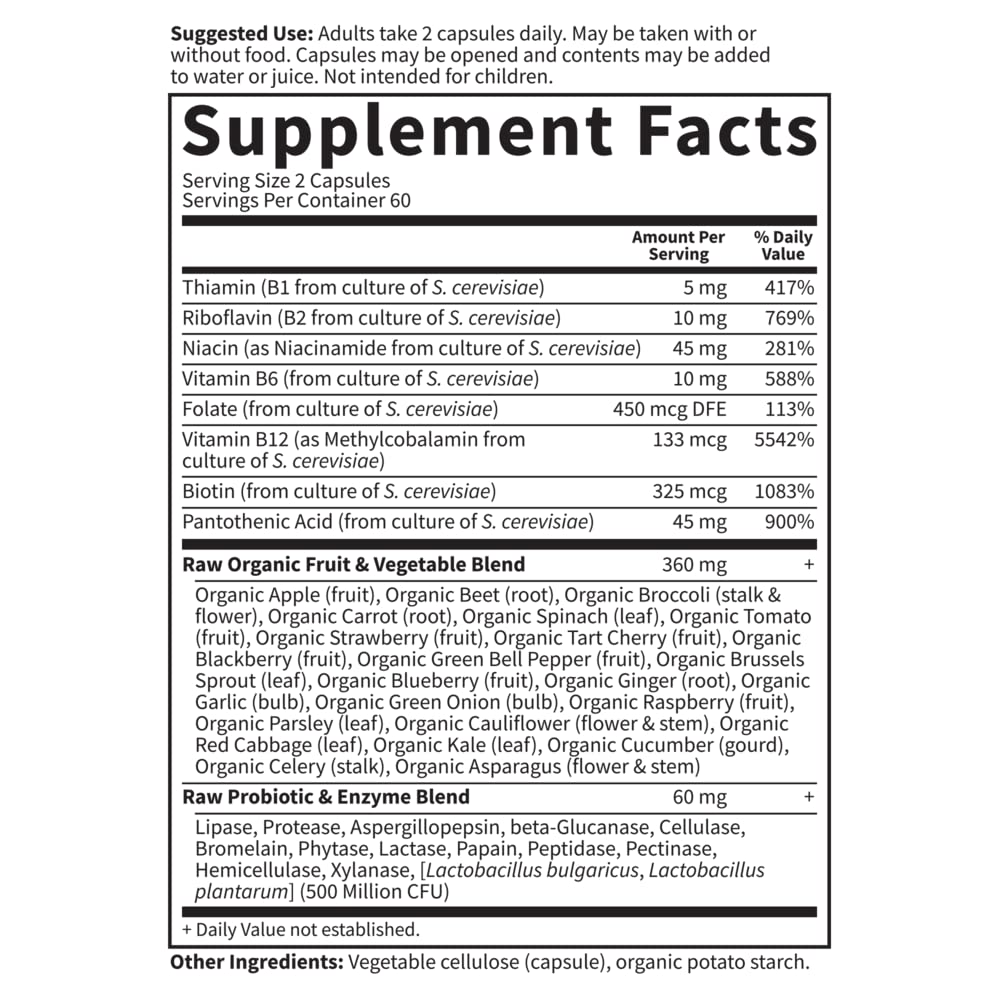 Garden of Life Vitamin B Complex Capsule 120 Count