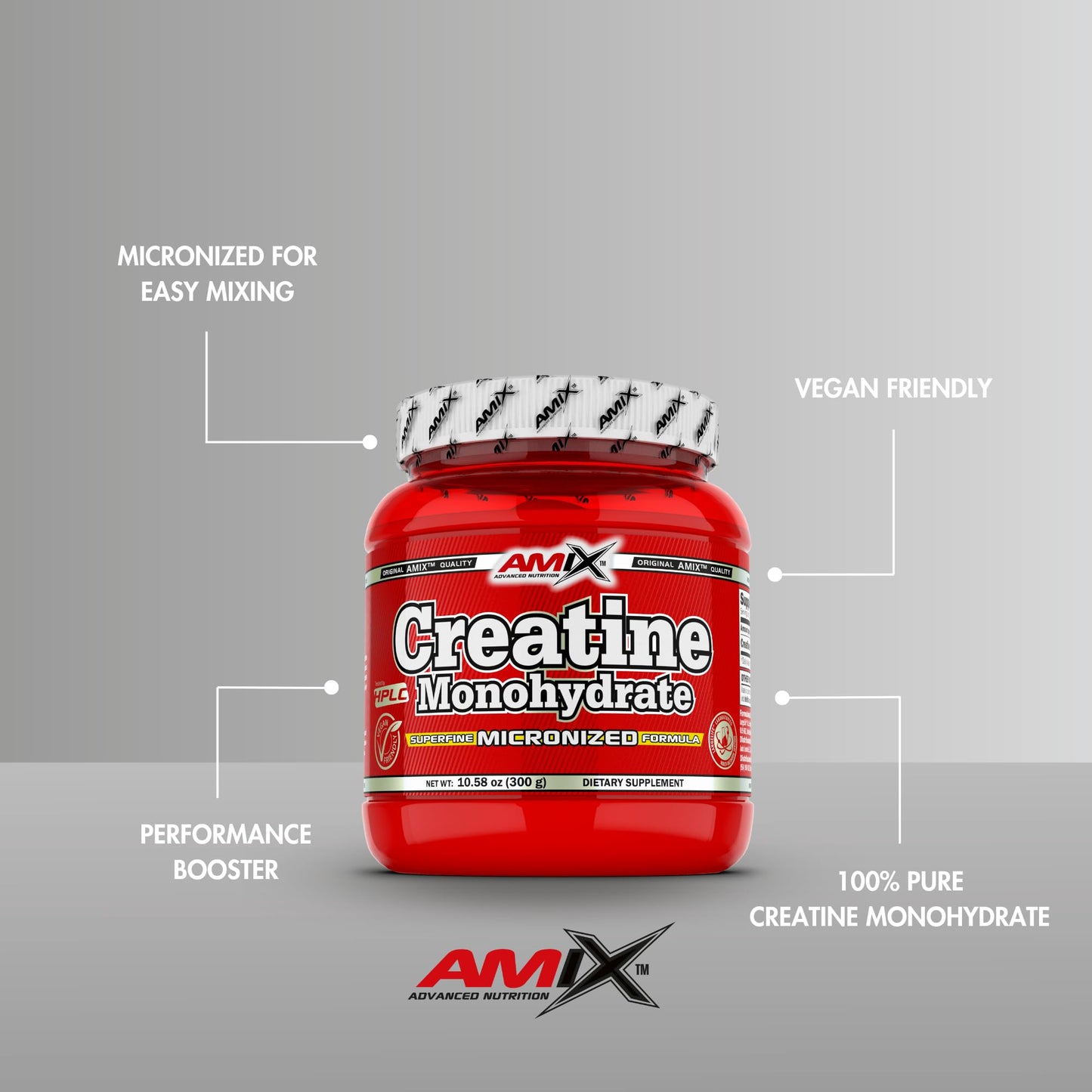 Amix Creatine Monohydrate Powder, 10.58 oz