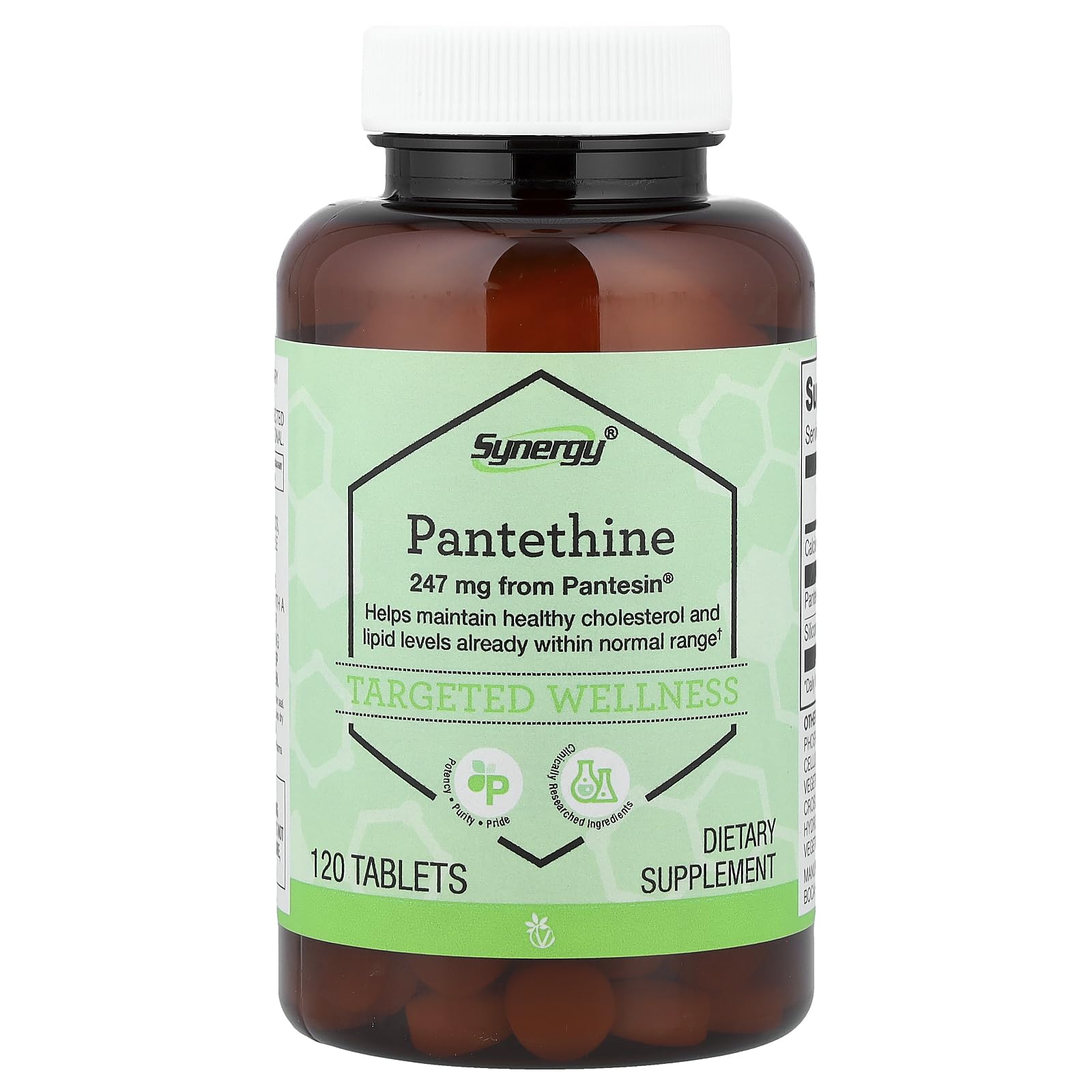 Vitacost Brand Synergy Pantethine Tablets, 120 Tablets