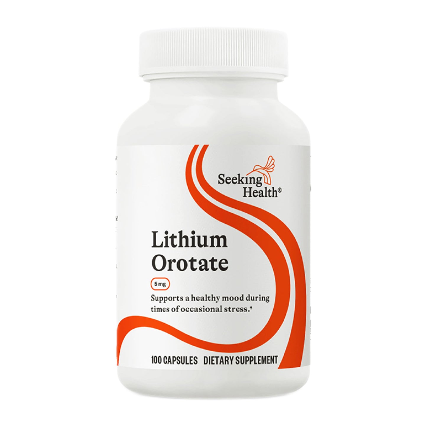Seeking Health Lithium Orotate Mineral Supplement Capsules, 5 mg, 100 Capsules