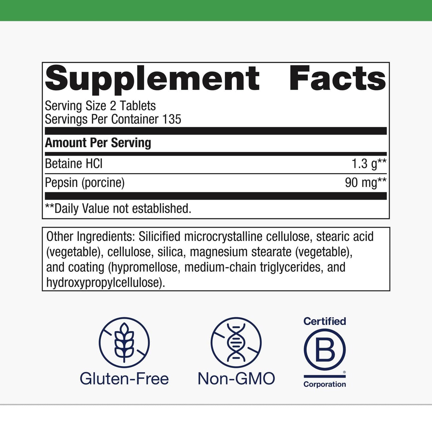 Metagenics SpectraZyme Betaine HCl with Pepsin Tablet 270